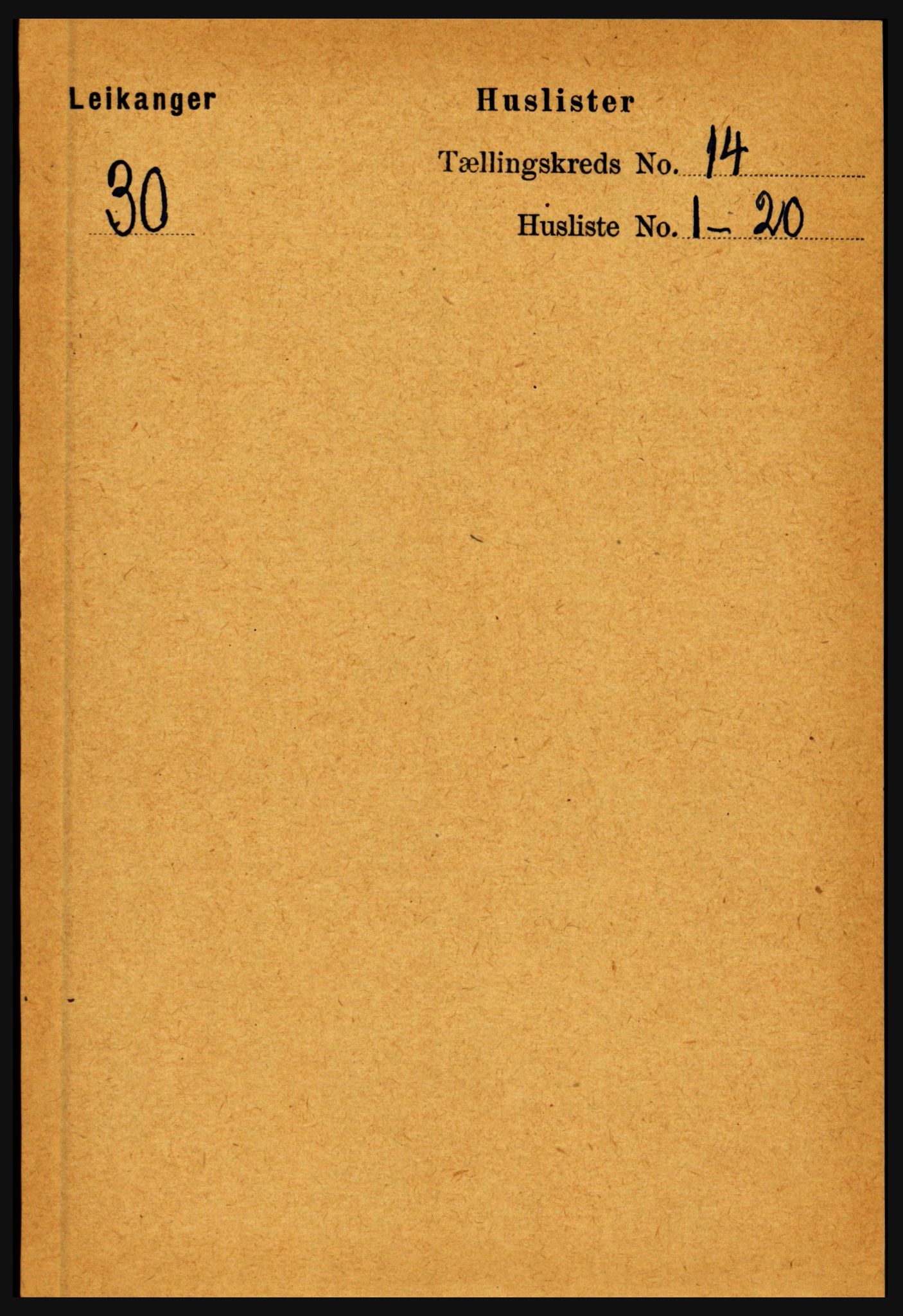 RA, 1891 census for 1419 Leikanger, 1891, p. 2691