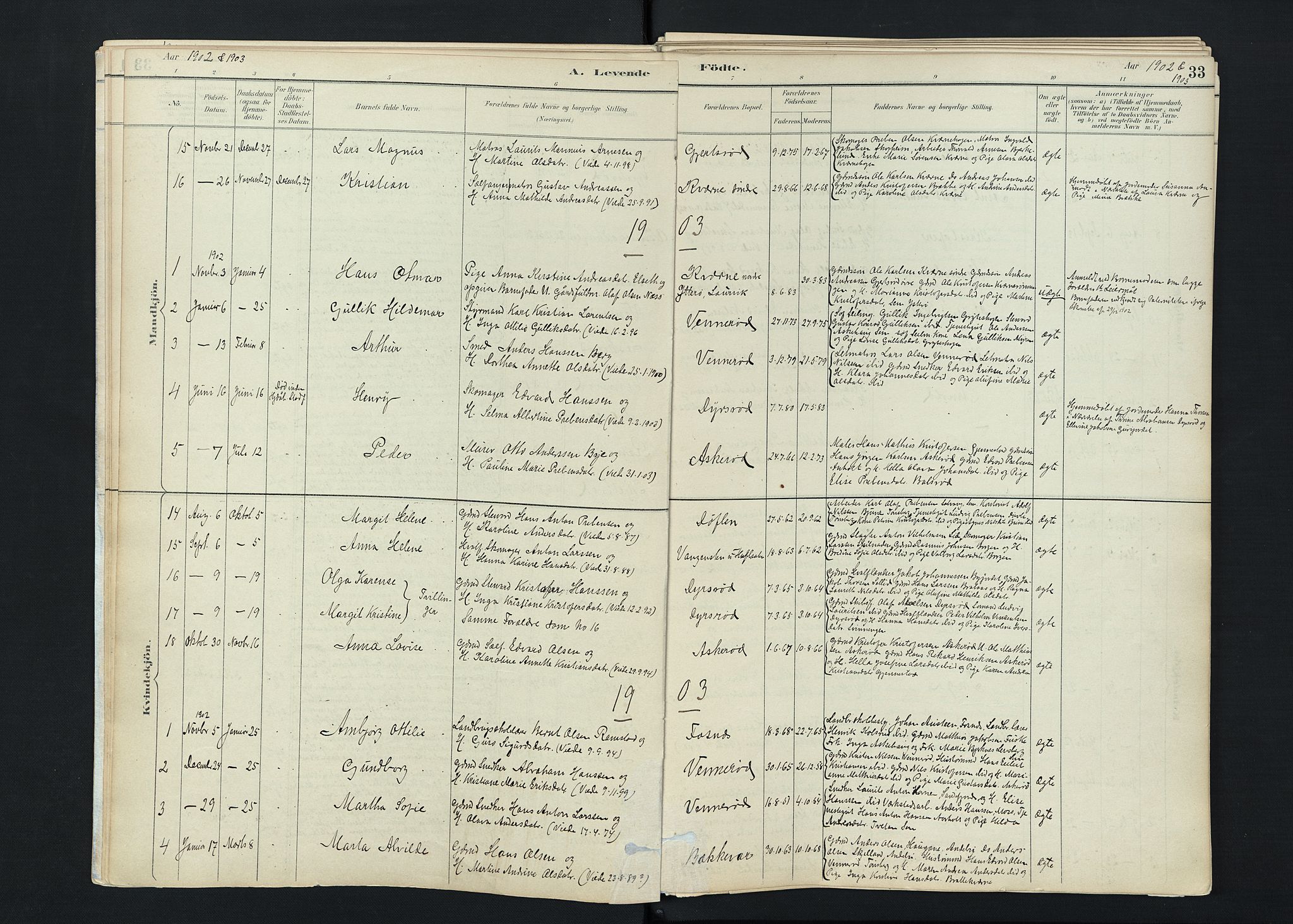 Stokke kirkebøker, SAKO/A-320/F/Fc/L0001: Parish register (official) no. III 1, 1884-1910, p. 33