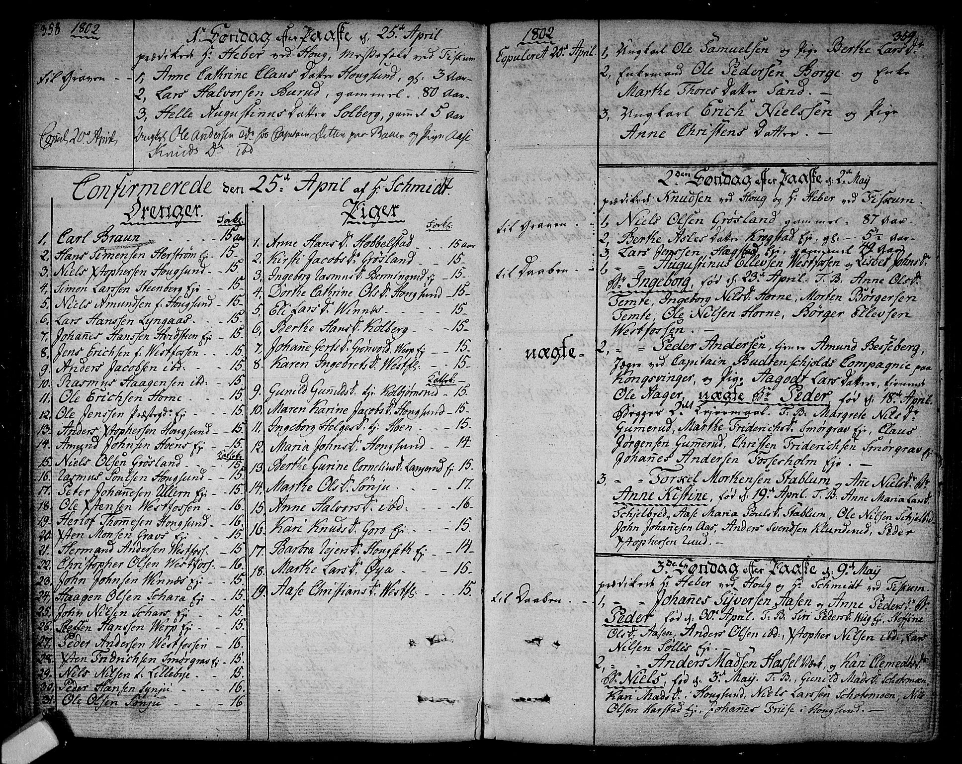 Eiker kirkebøker, AV/SAKO-A-4/F/Fa/L0009: Parish register (official) no. I 9, 1789-1806, p. 358-359