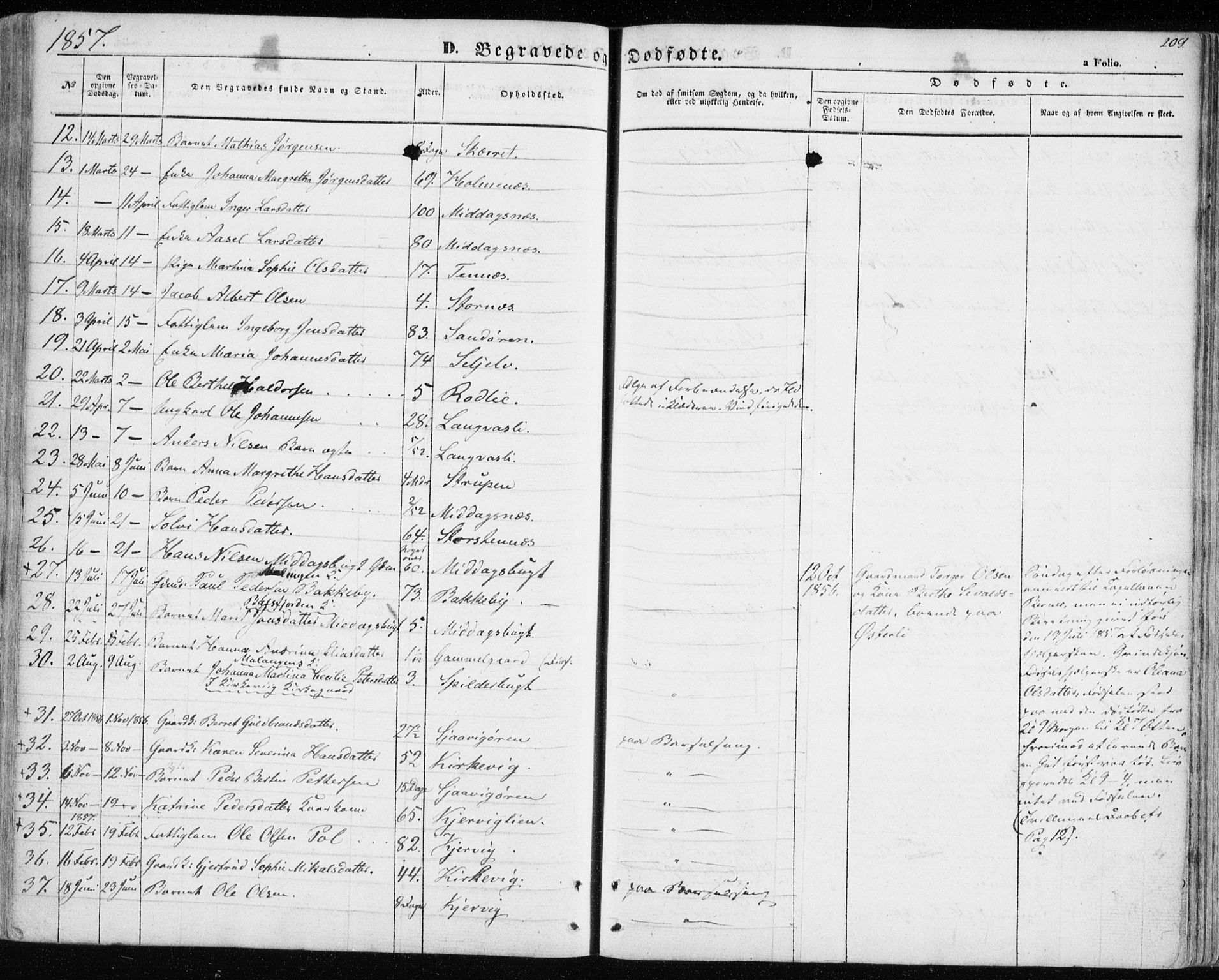 Balsfjord sokneprestembete, SATØ/S-1303/G/Ga/L0003kirke: Parish register (official) no. 3, 1856-1870, p. 209