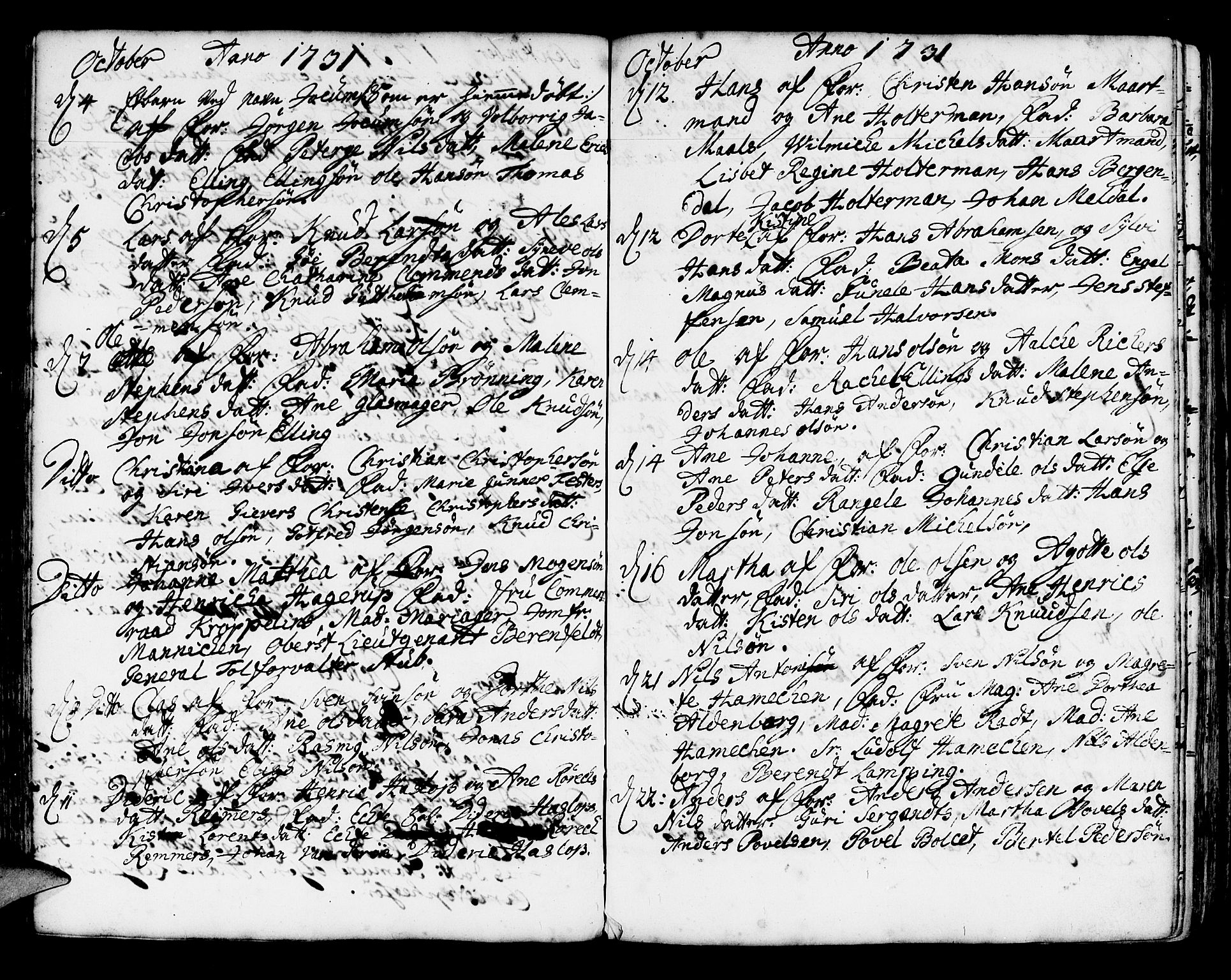 Korskirken sokneprestembete, AV/SAB-A-76101/H/Haa/L0004: Parish register (official) no. A 4, 1720-1750, p. 105