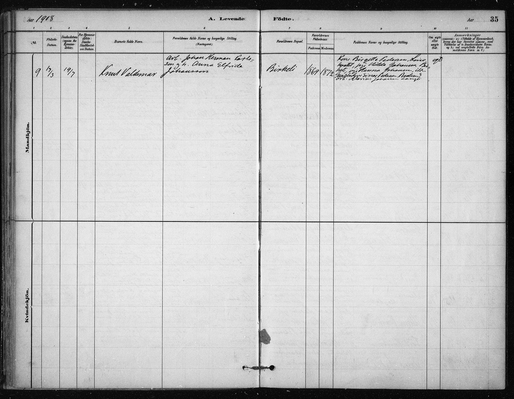 Nesodden prestekontor Kirkebøker, AV/SAO-A-10013/F/Fb/L0001: Parish register (official) no. II 1, 1880-1915, p. 35