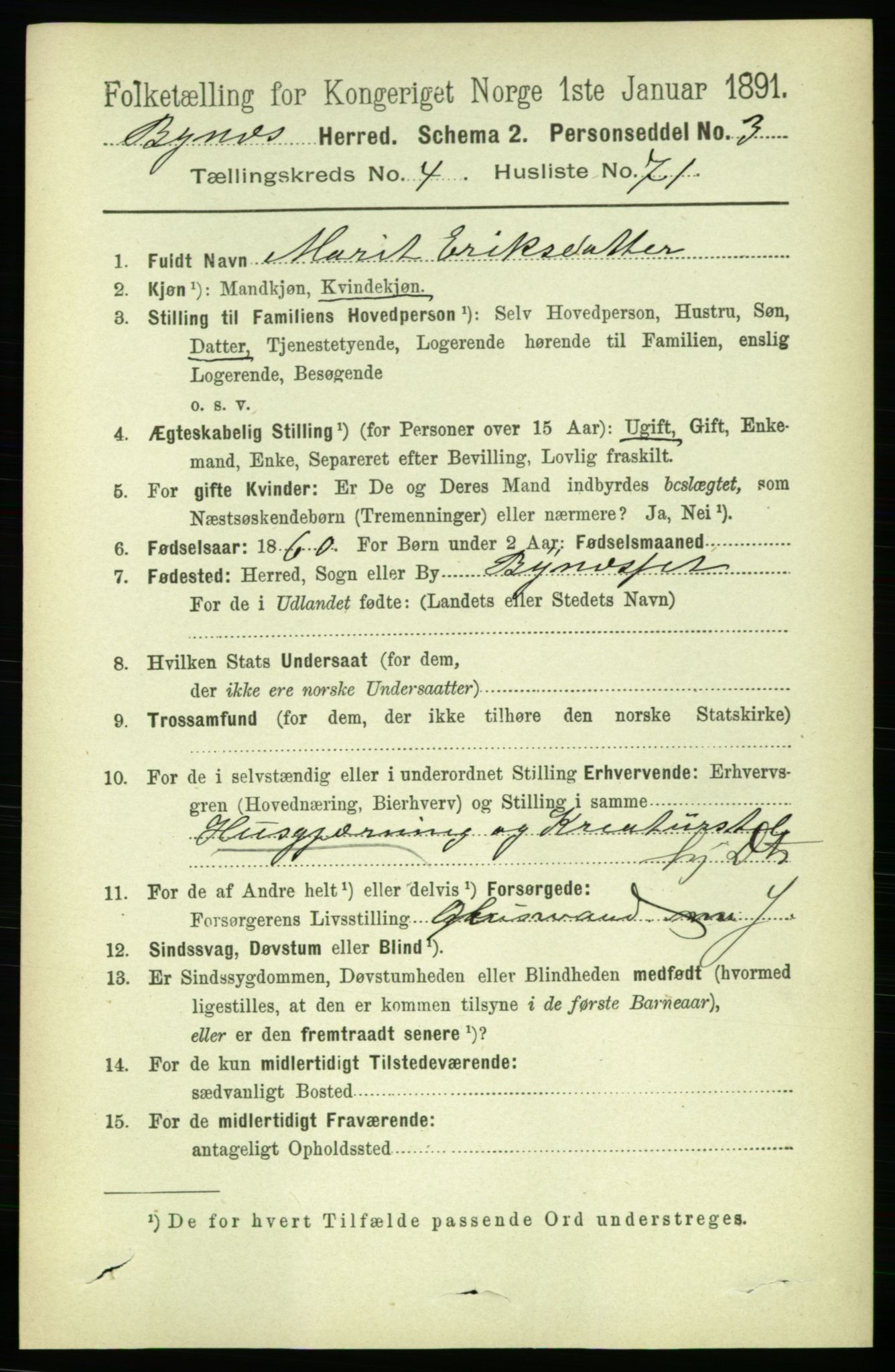 RA, 1891 census for 1655 Byneset, 1891, p. 1957