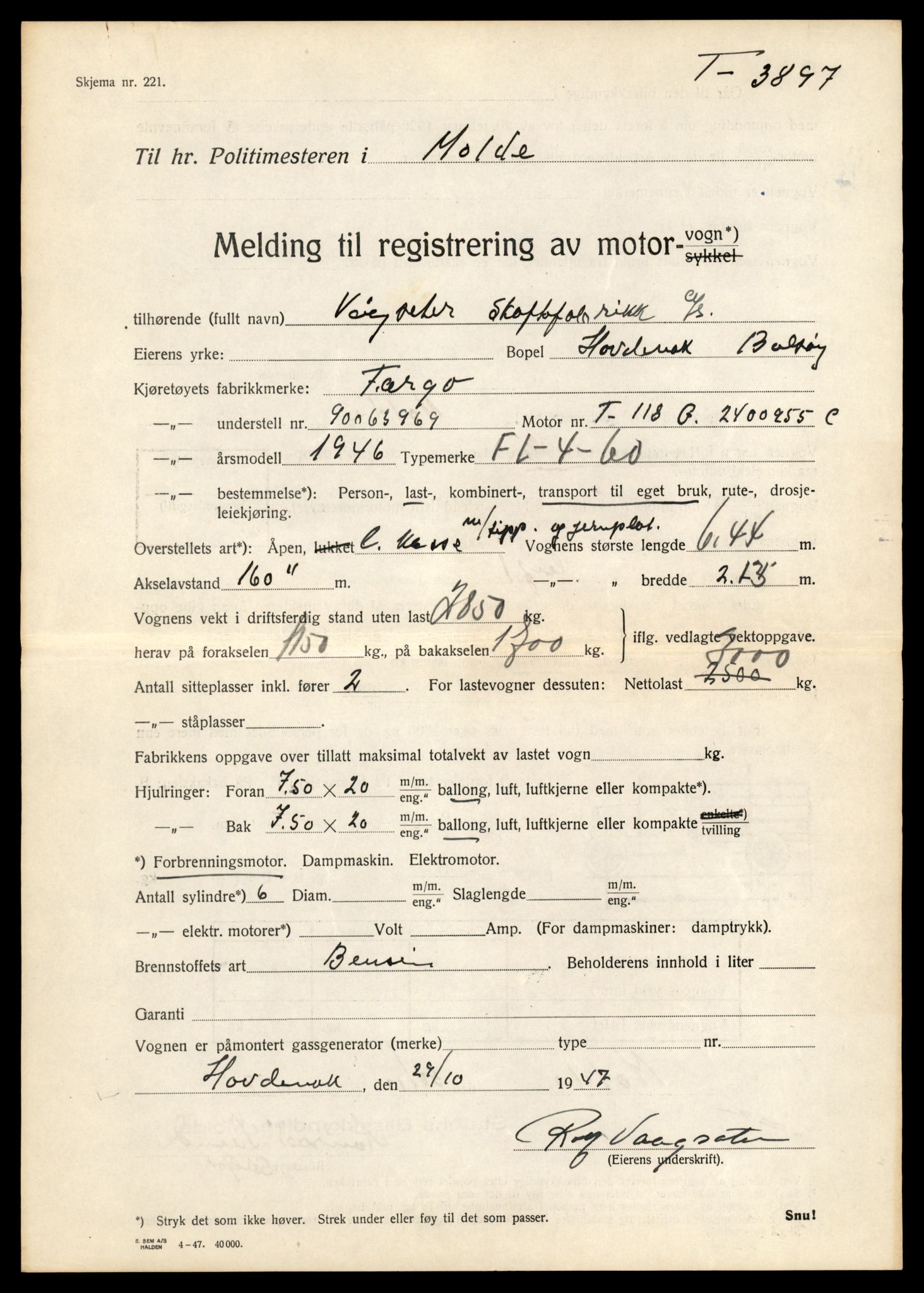 Møre og Romsdal vegkontor - Ålesund trafikkstasjon, AV/SAT-A-4099/F/Fe/L0001: Registreringskort for kjøretøy T 3 - T 127, 1927-1998, p. 1553