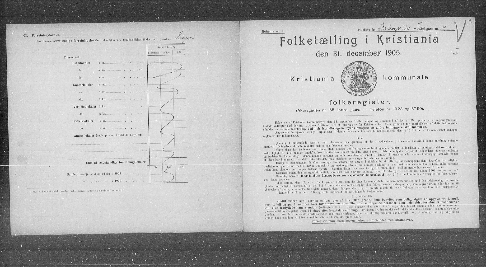 OBA, Municipal Census 1905 for Kristiania, 1905, p. 23262