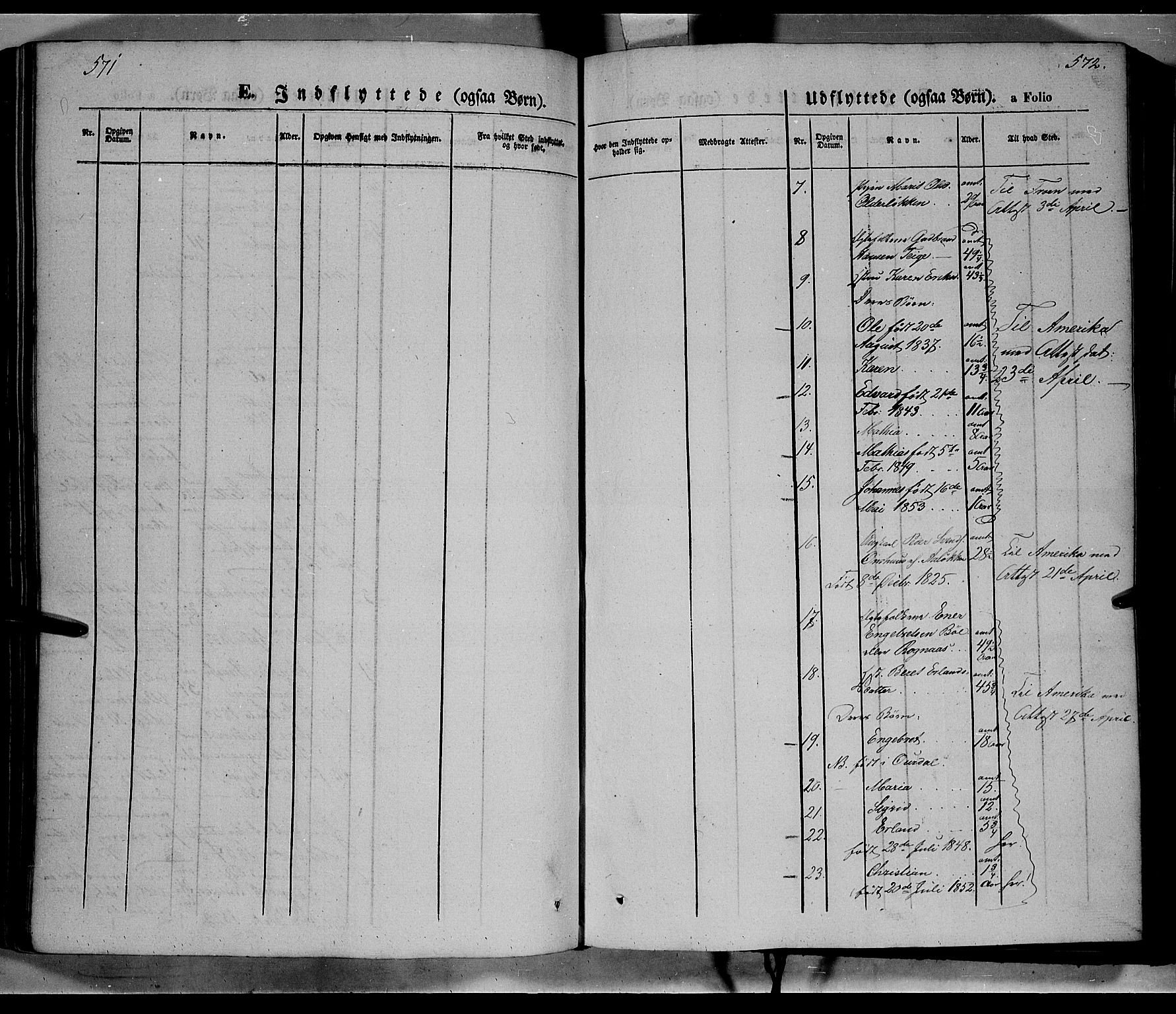 Ringebu prestekontor, SAH/PREST-082/H/Ha/Haa/L0006: Parish register (official) no. 6, 1848-1859, p. 571-572