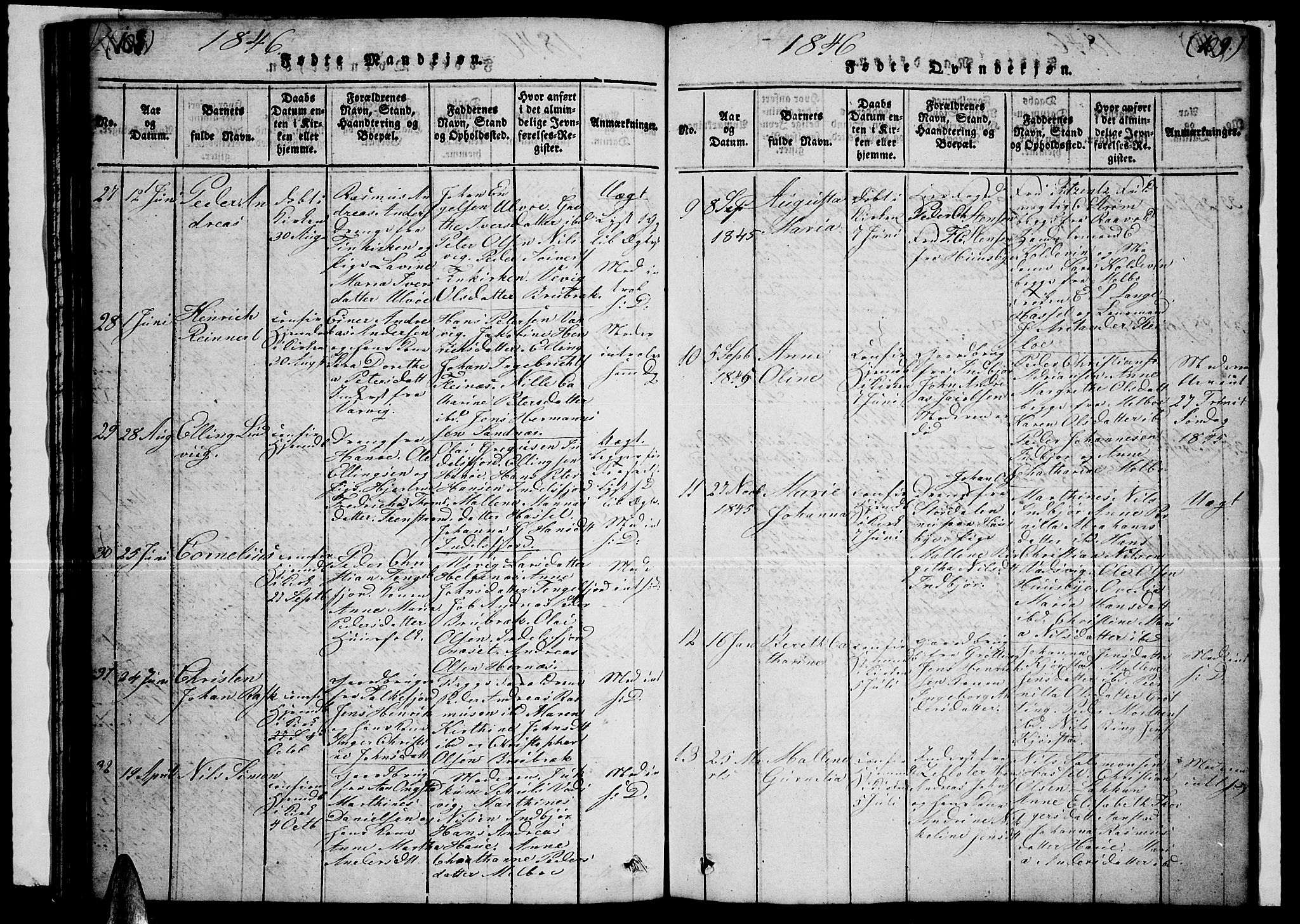 Ministerialprotokoller, klokkerbøker og fødselsregistre - Nordland, AV/SAT-A-1459/888/L1263: Parish register (copy) no. 888C02 /1, 1820-1850, p. 108-109