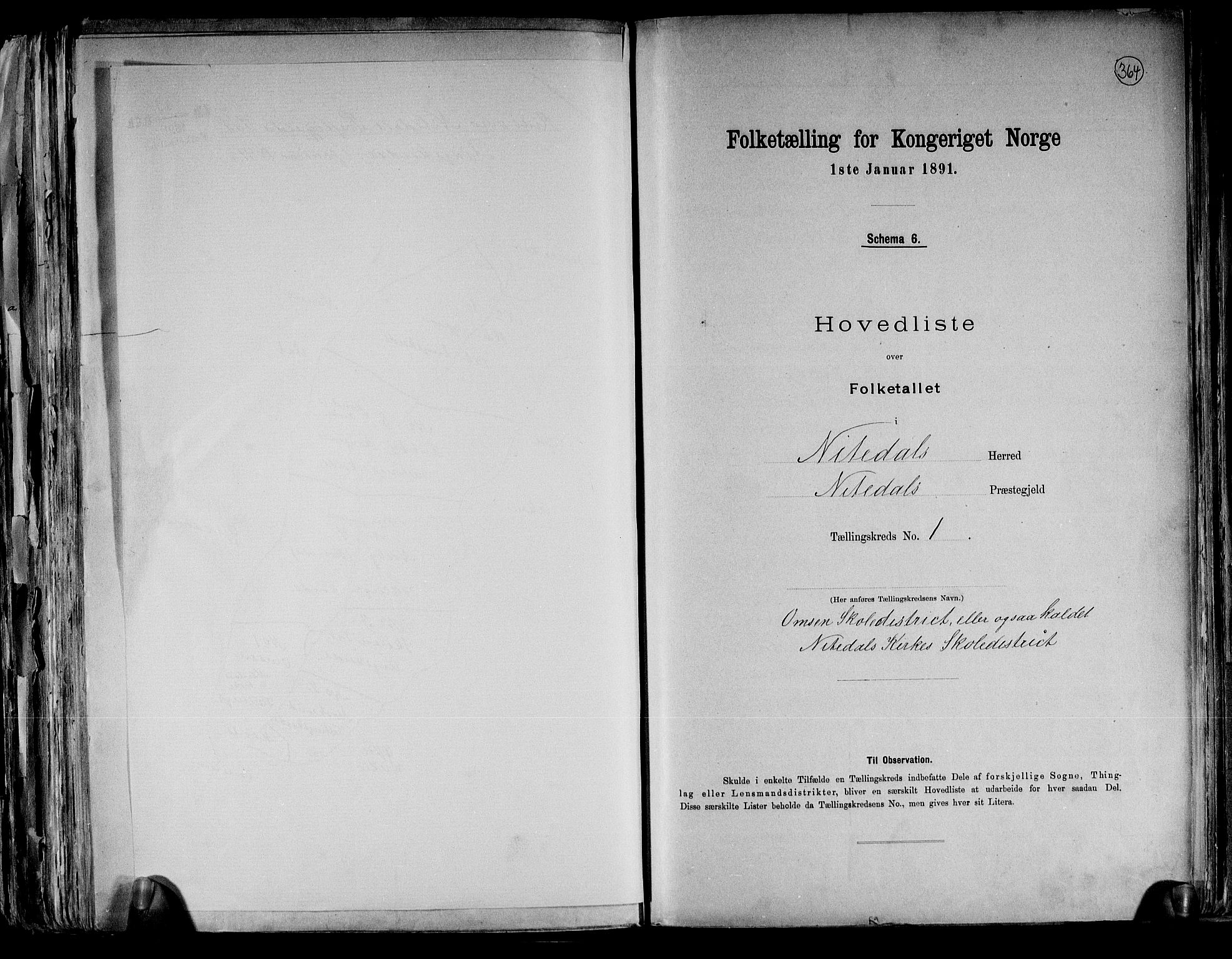 RA, 1891 census for 0233 Nittedal, 1891, p. 5