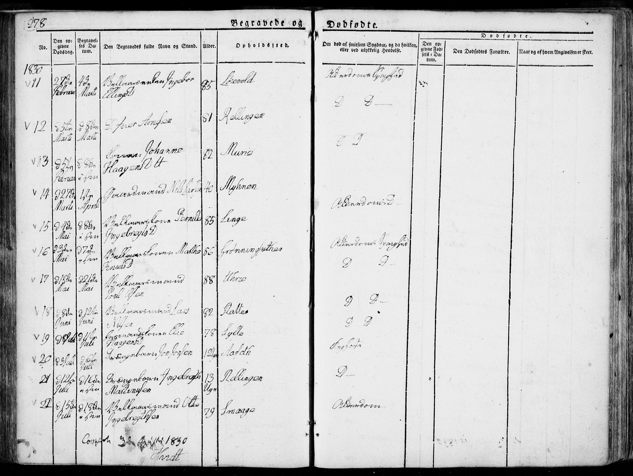 Ministerialprotokoller, klokkerbøker og fødselsregistre - Møre og Romsdal, SAT/A-1454/519/L0248: Parish register (official) no. 519A07, 1829-1860, p. 278
