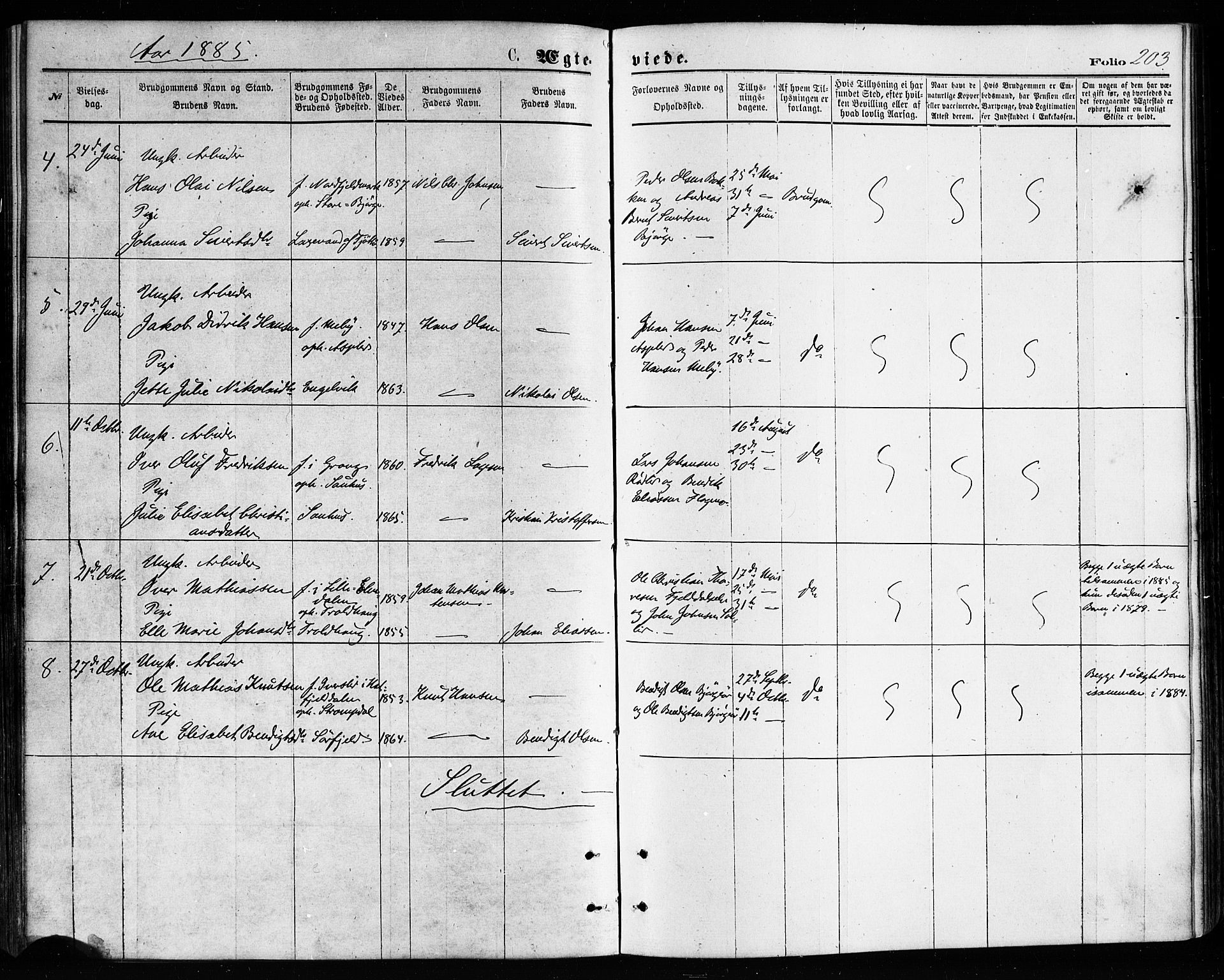 Ministerialprotokoller, klokkerbøker og fødselsregistre - Nordland, SAT/A-1459/814/L0225: Parish register (official) no. 814A06, 1875-1885, p. 203