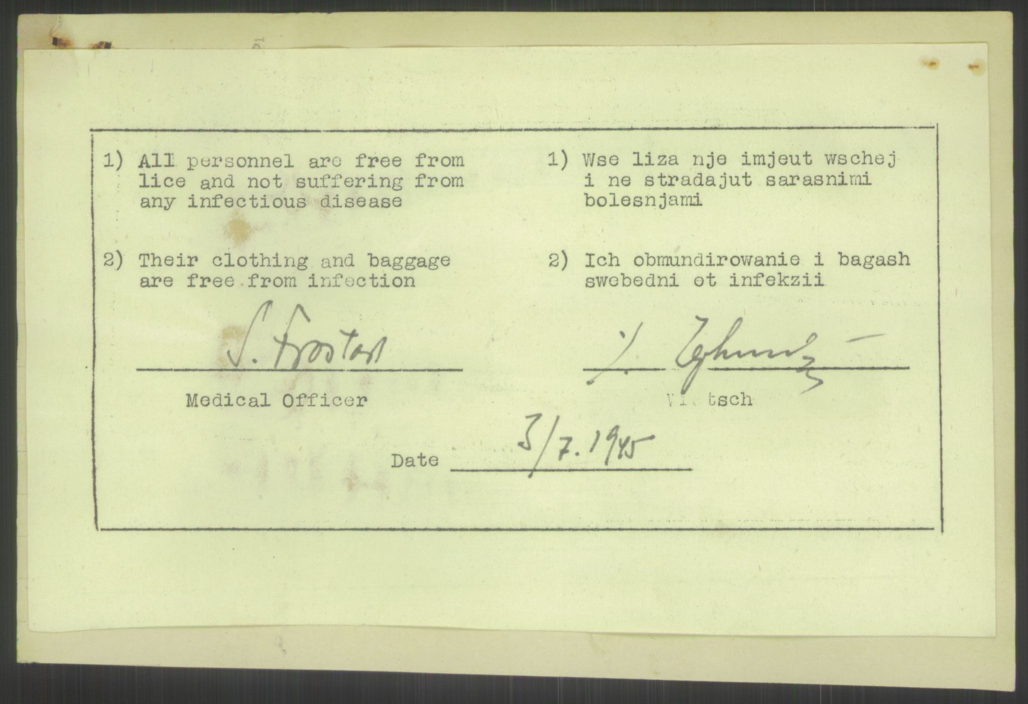 Flyktnings- og fangedirektoratet, Repatrieringskontoret, AV/RA-S-1681/D/Db/L0023: Displaced Persons (DPs) og sivile tyskere, 1945-1948, p. 581