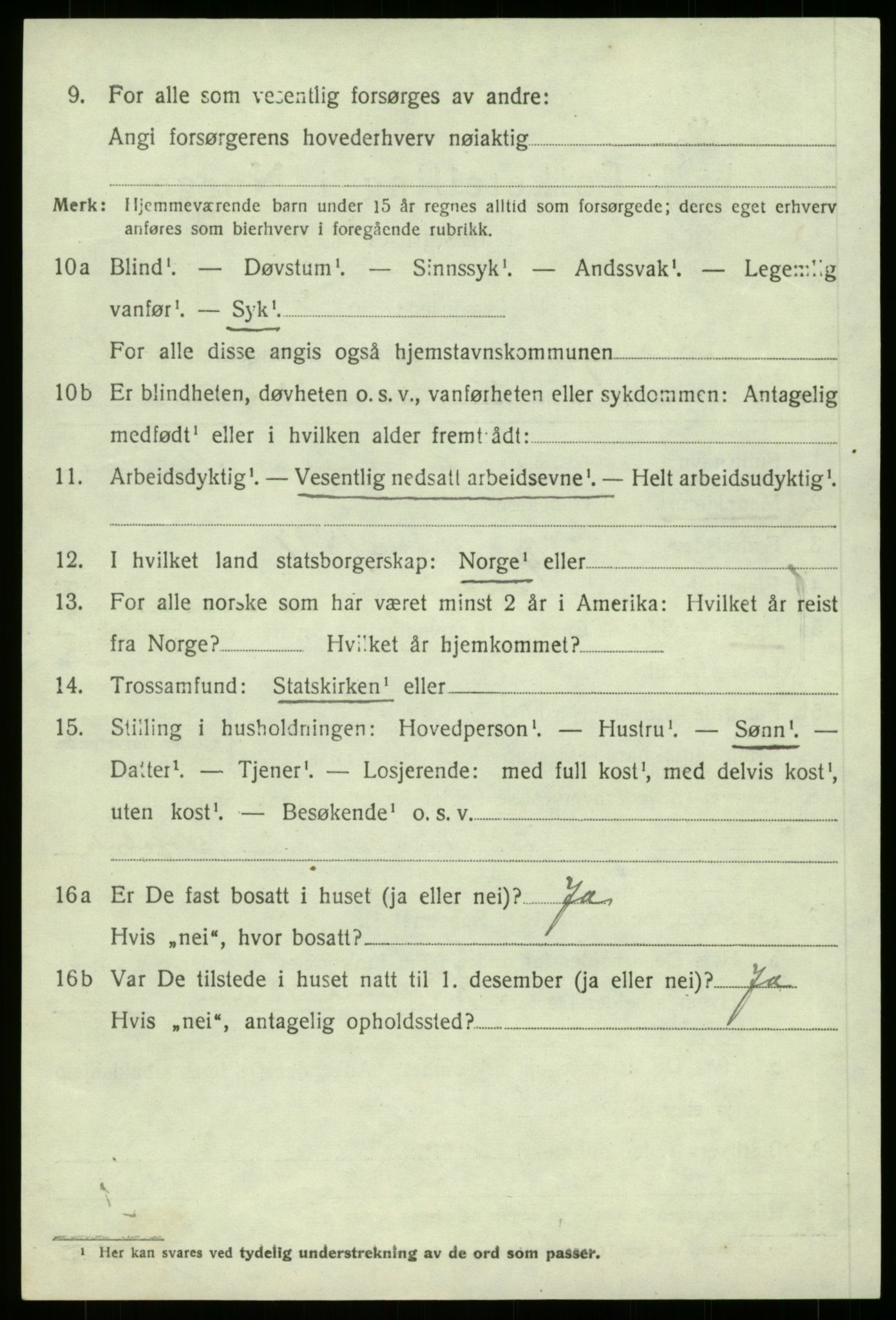 SAB, 1920 census for Manger, 1920, p. 8469