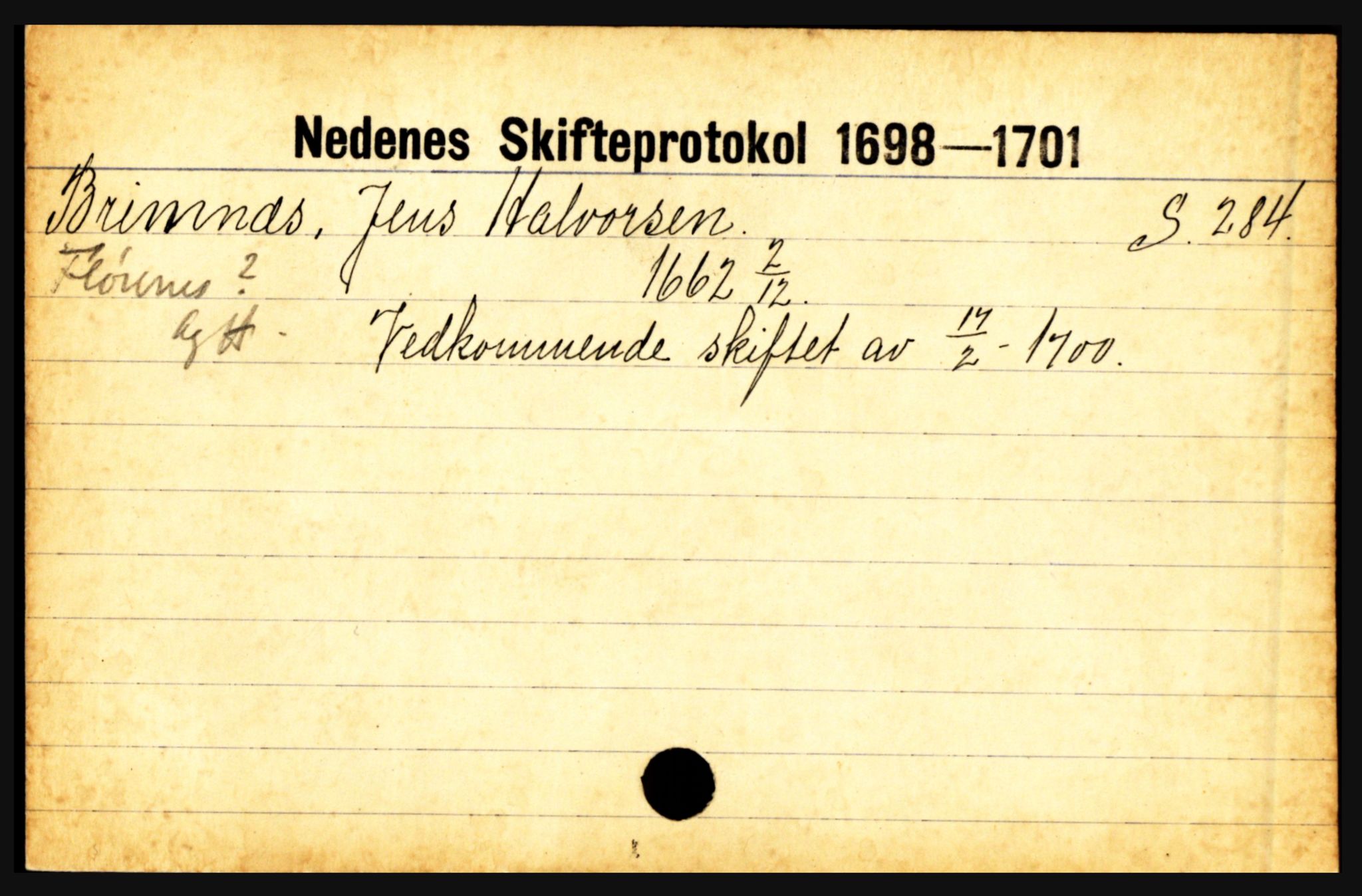 Nedenes sorenskriveri før 1824, AV/SAK-1221-0007/H, p. 3957