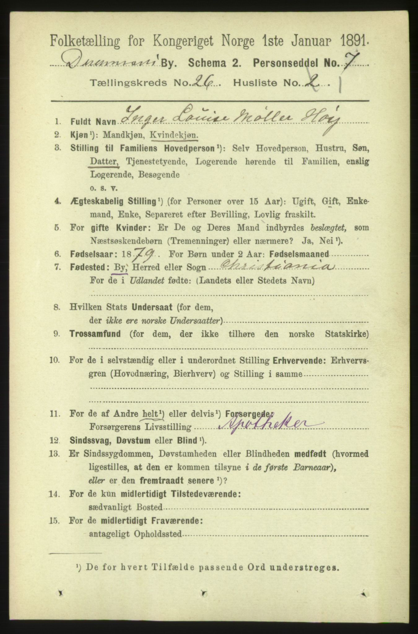 RA, 1891 census for 0602 Drammen, 1891, p. 15797