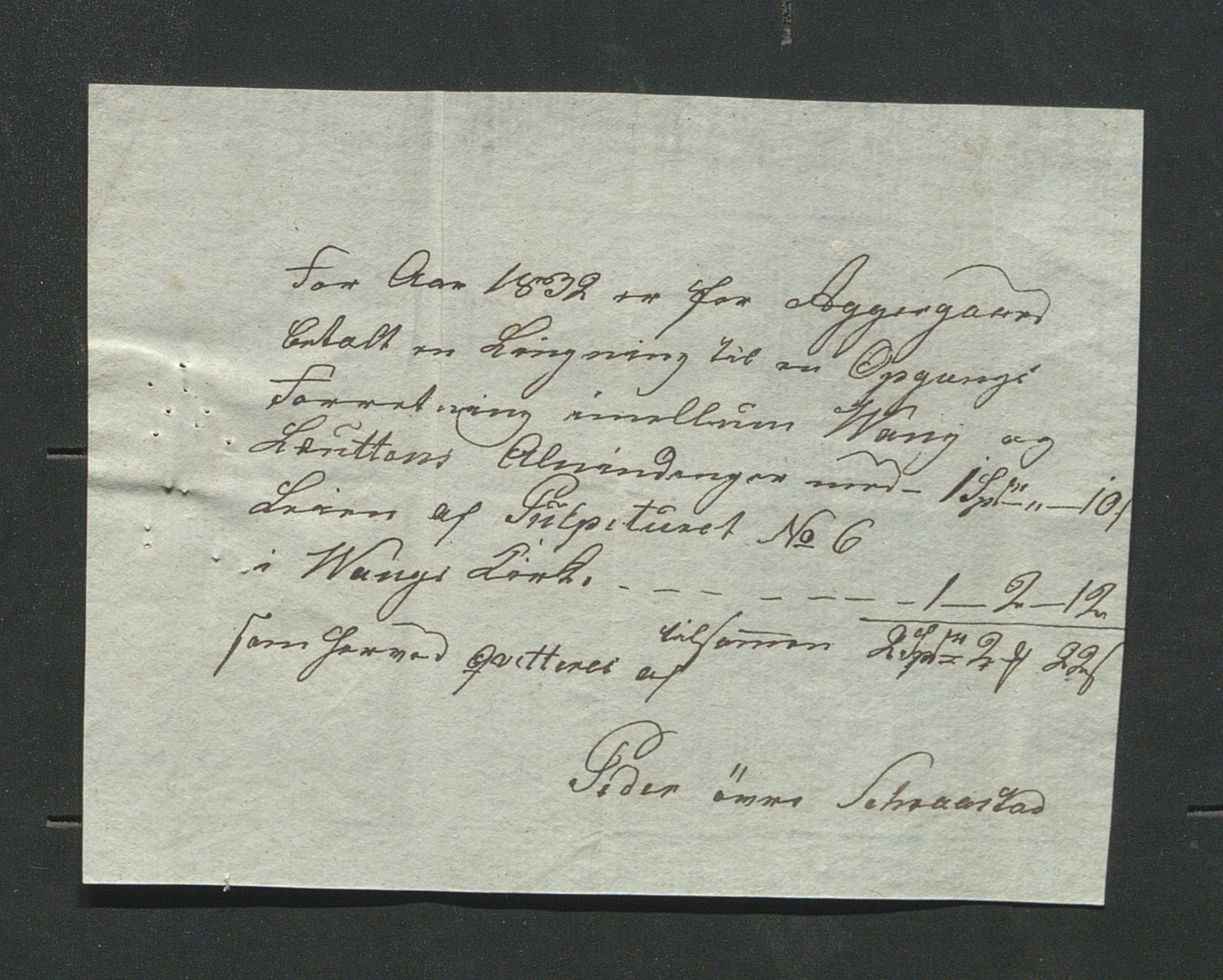 Åker i Vang, Hedmark, og familien Todderud, AV/SAH-ARK-010/E/Ec/L0001: Korrespondanse ordnet etter emne, 1772-1907, p. 236