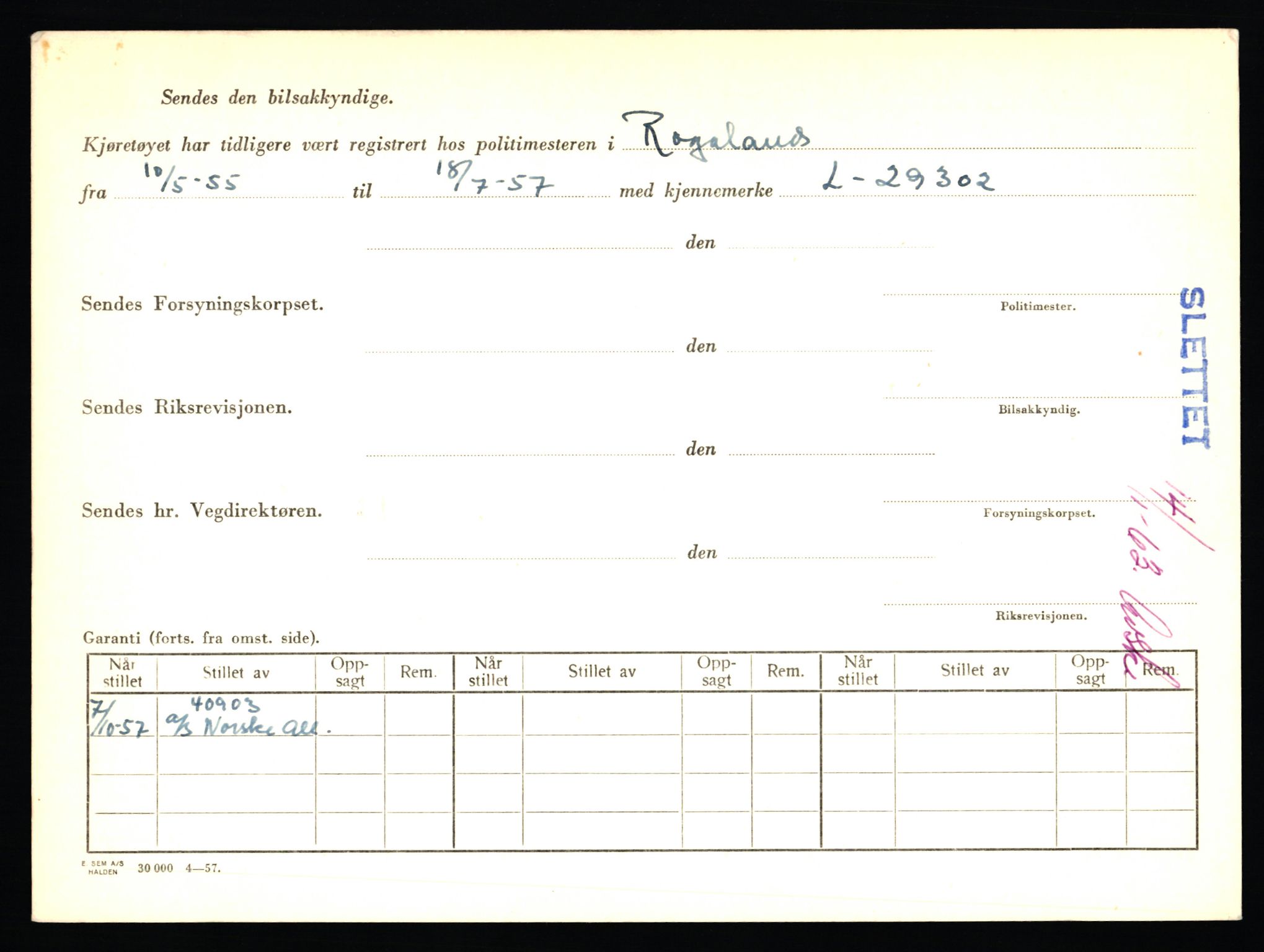 Stavanger trafikkstasjon, AV/SAST-A-101942/0/F/L0040: L-22800 - L-23999, 1930-1971, p. 86