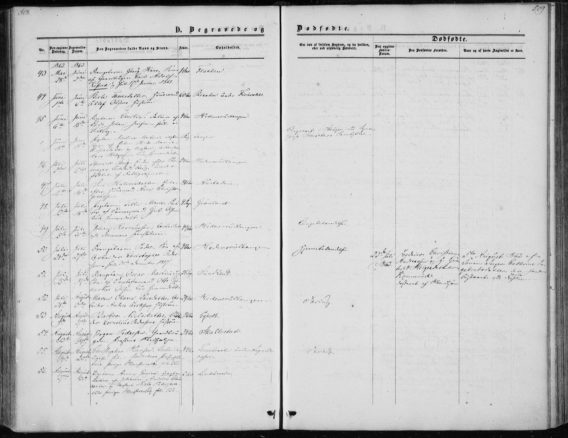 Skoger kirkebøker, AV/SAKO-A-59/F/Fa/L0004: Parish register (official) no. I 4, 1862-1872, p. 508-509