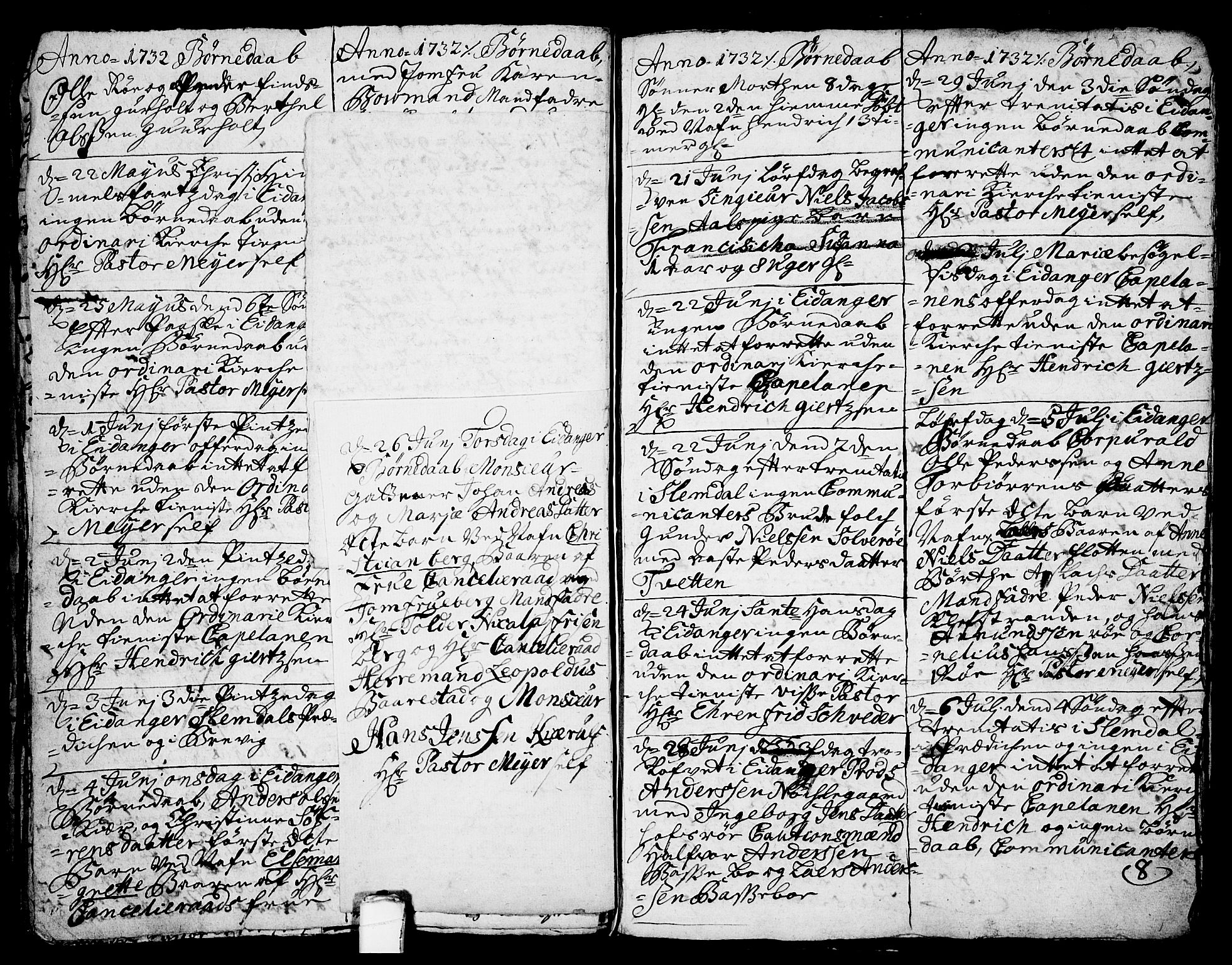 Eidanger kirkebøker, AV/SAKO-A-261/F/Fa/L0003: Parish register (official) no. 3, 1719-1732