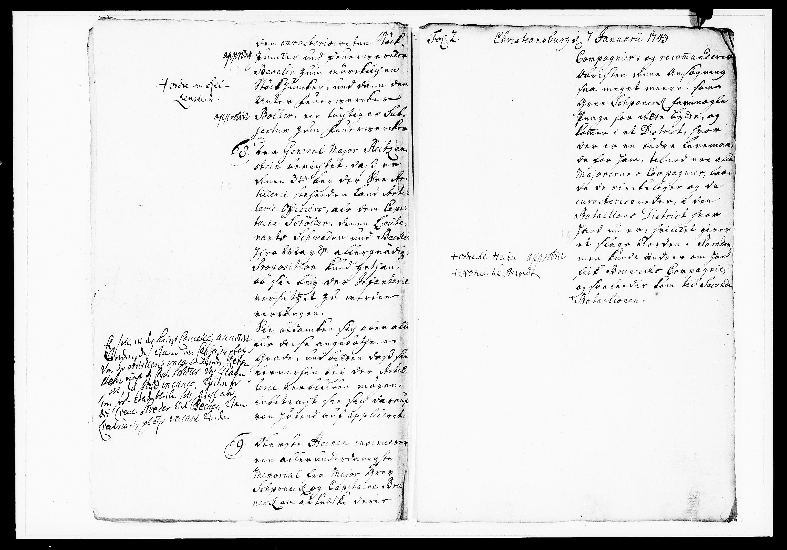 Krigskollegiet, Krigskancelliet, DRA/A-0006/-/1176-1181: Refererede sager, 1743, p. 4