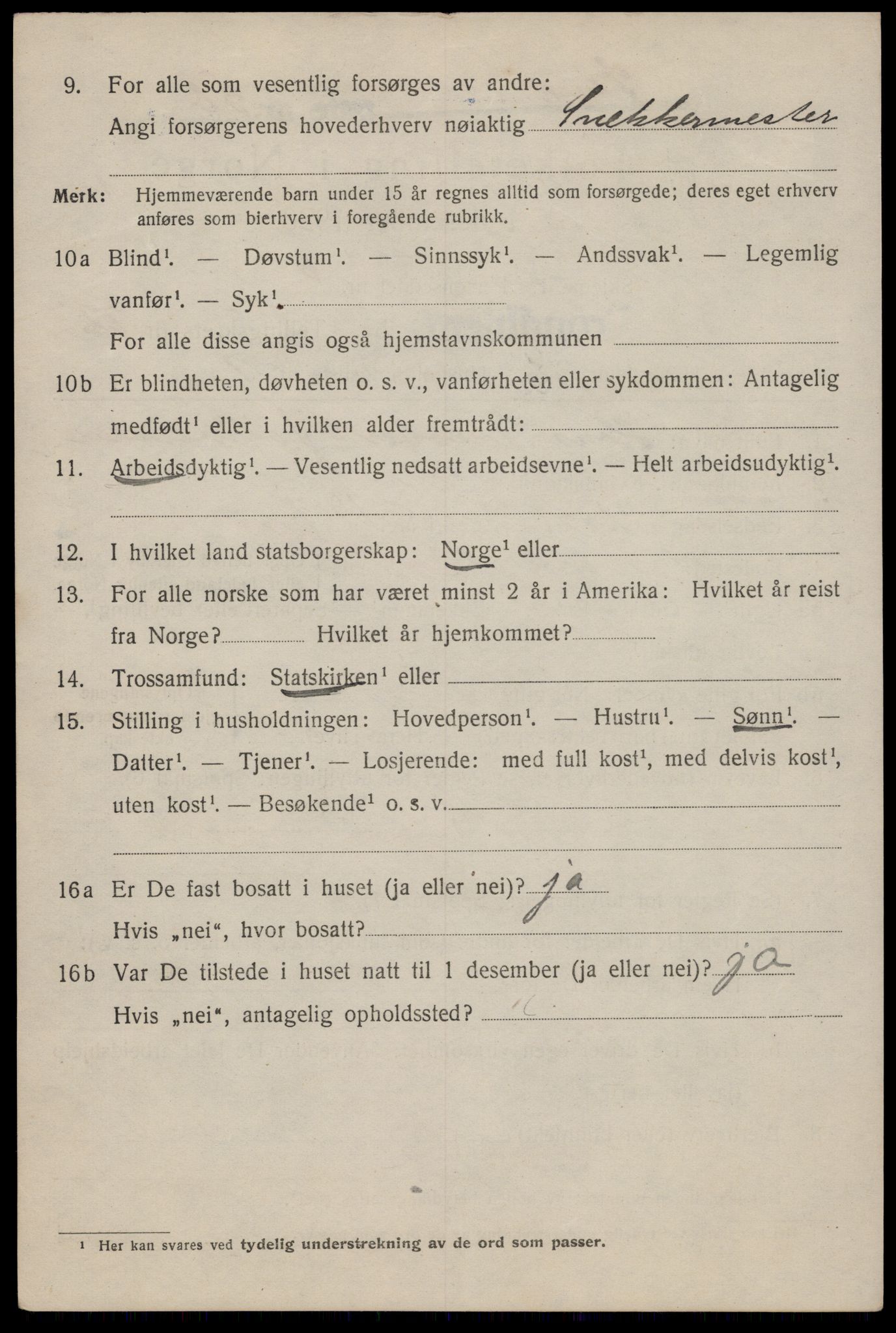 SAT, 1920 census for Trondheim, 1920, p. 63925
