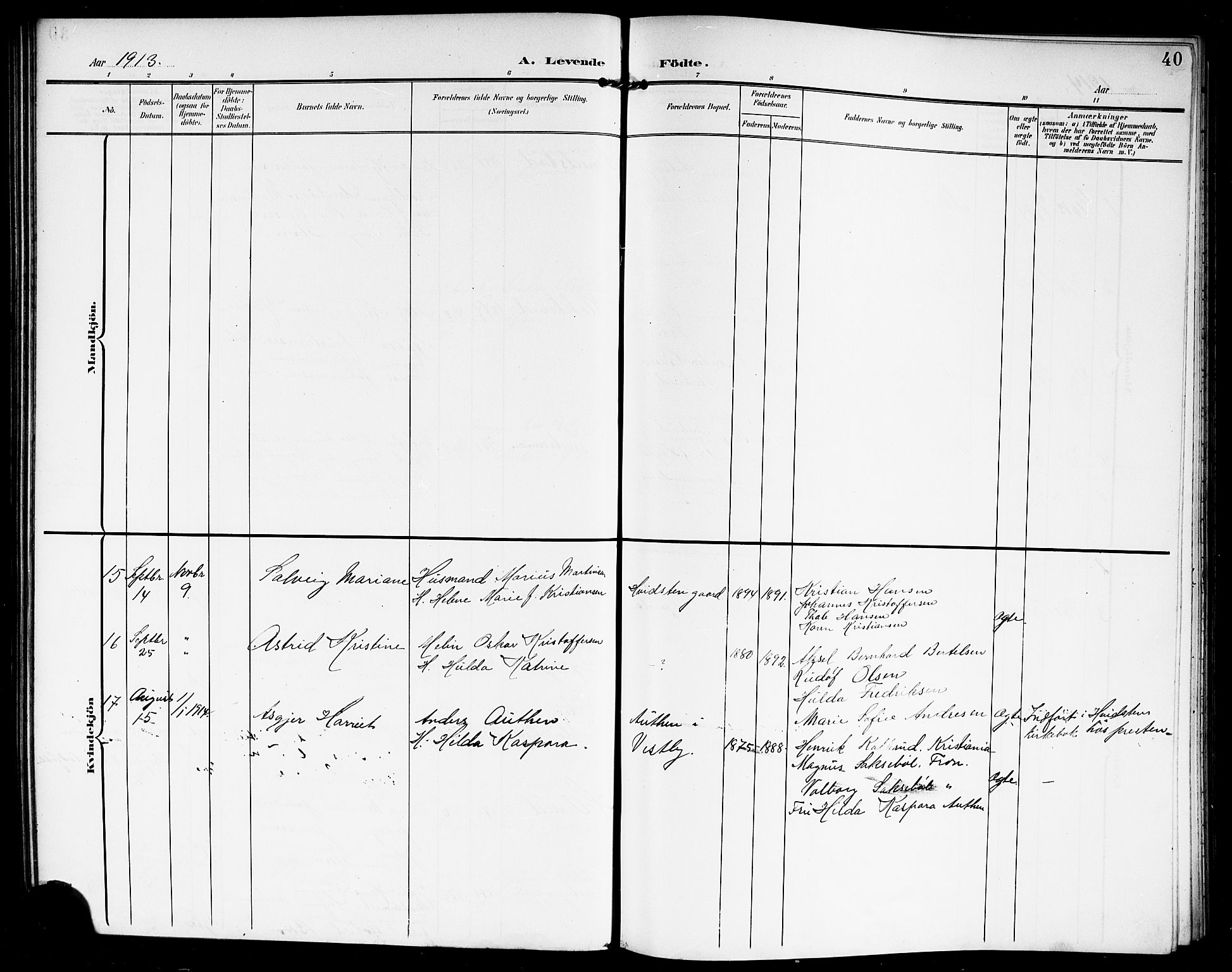 Vestby prestekontor Kirkebøker, AV/SAO-A-10893/G/Ga/L0002: Parish register (copy) no. I 2, 1903-1916, p. 40