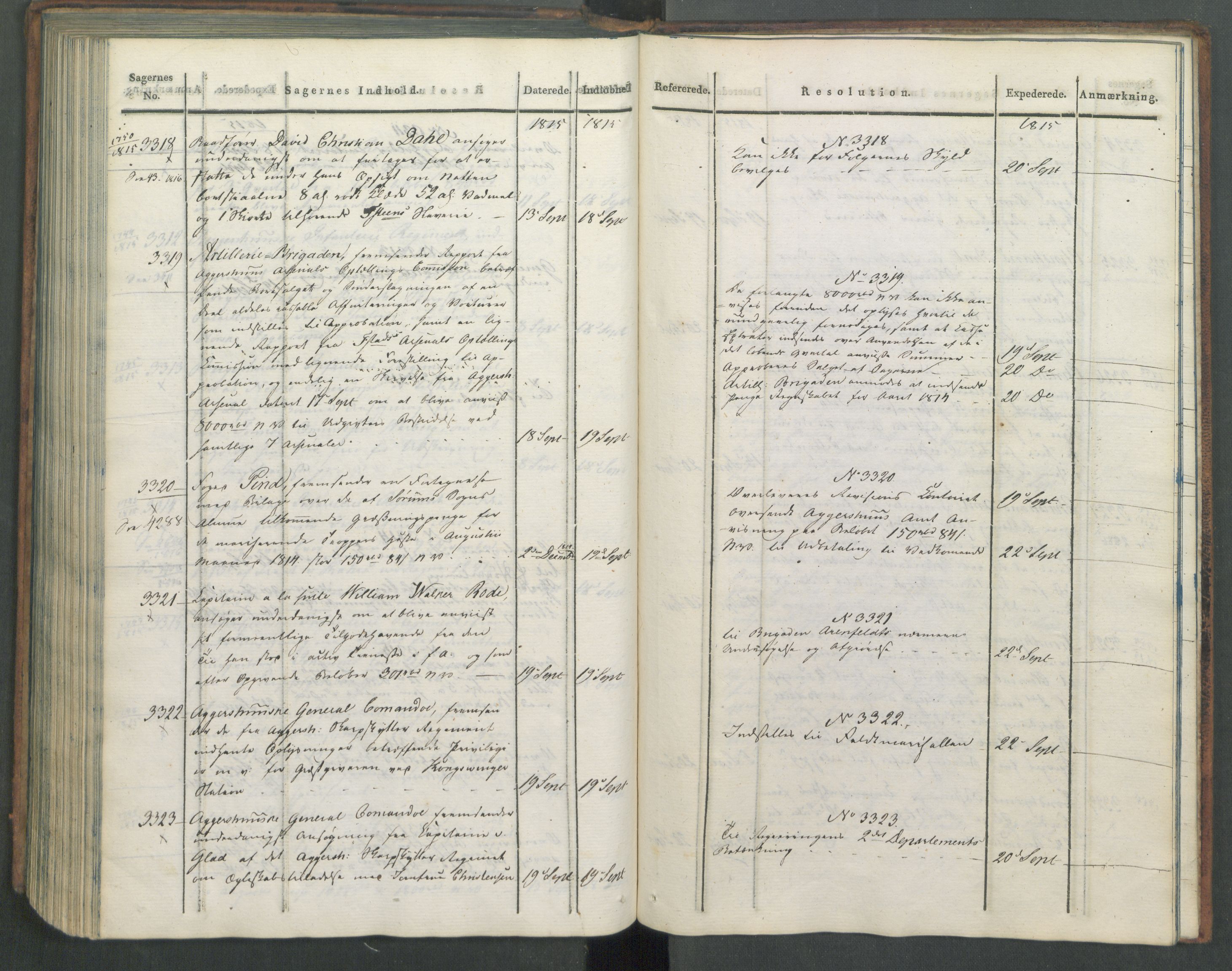 Armédepartementet, AV/RA-RAFA-3493/C/Ca/L0005: 6. Departements Journal, 1815