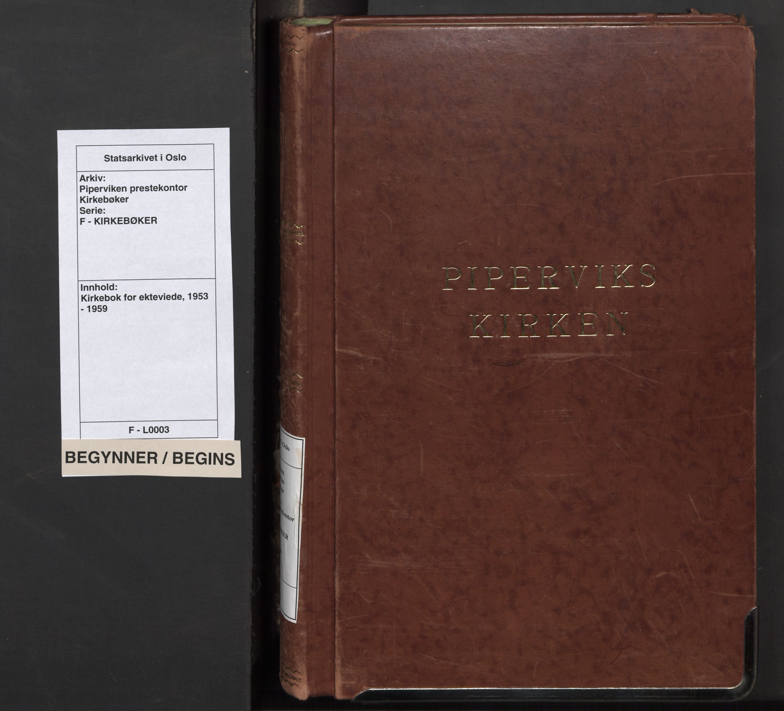 Piperviken prestekontor Kirkebøker, SAO/A-10874/F/L0003: Parish register (official) no. 3, 1953-1959