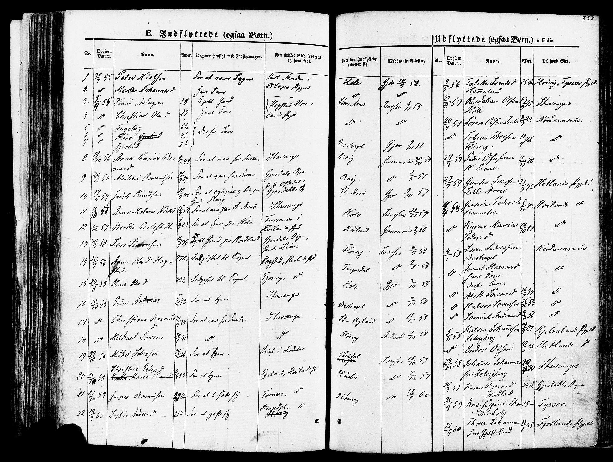 Høgsfjord sokneprestkontor, SAST/A-101624/H/Ha/Haa/L0002: Parish register (official) no. A 2, 1855-1885, p. 337