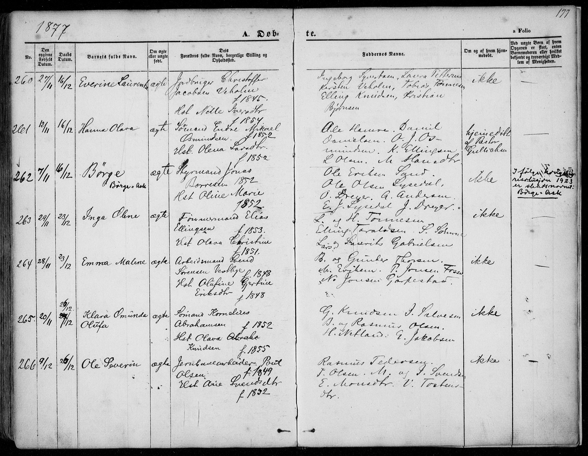 Domkirken sokneprestkontor, AV/SAST-A-101812/001/30/30BA/L0022: Parish register (official) no. A 21, 1868-1877, p. 177