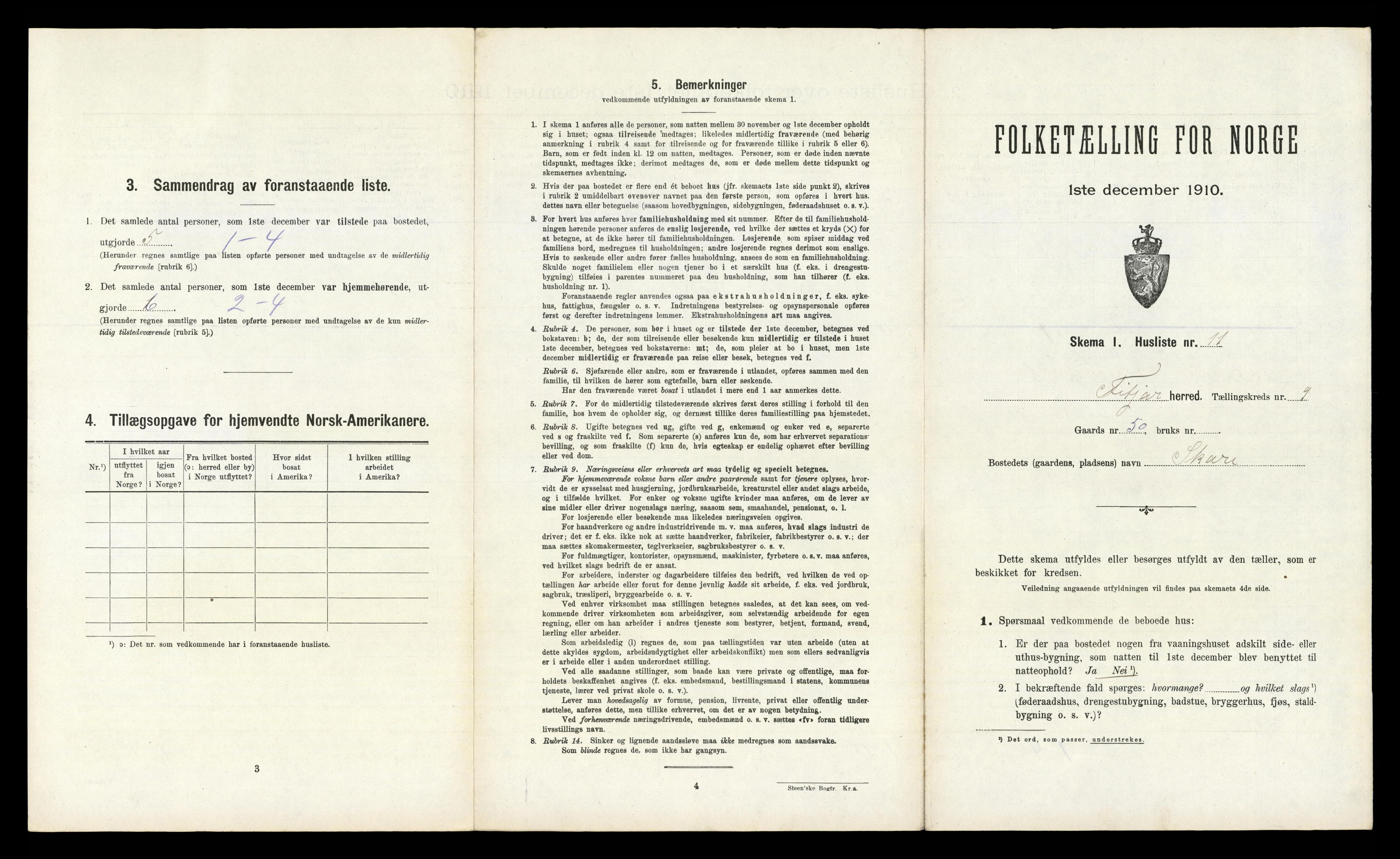RA, 1910 census for Fitjar, 1910, p. 533