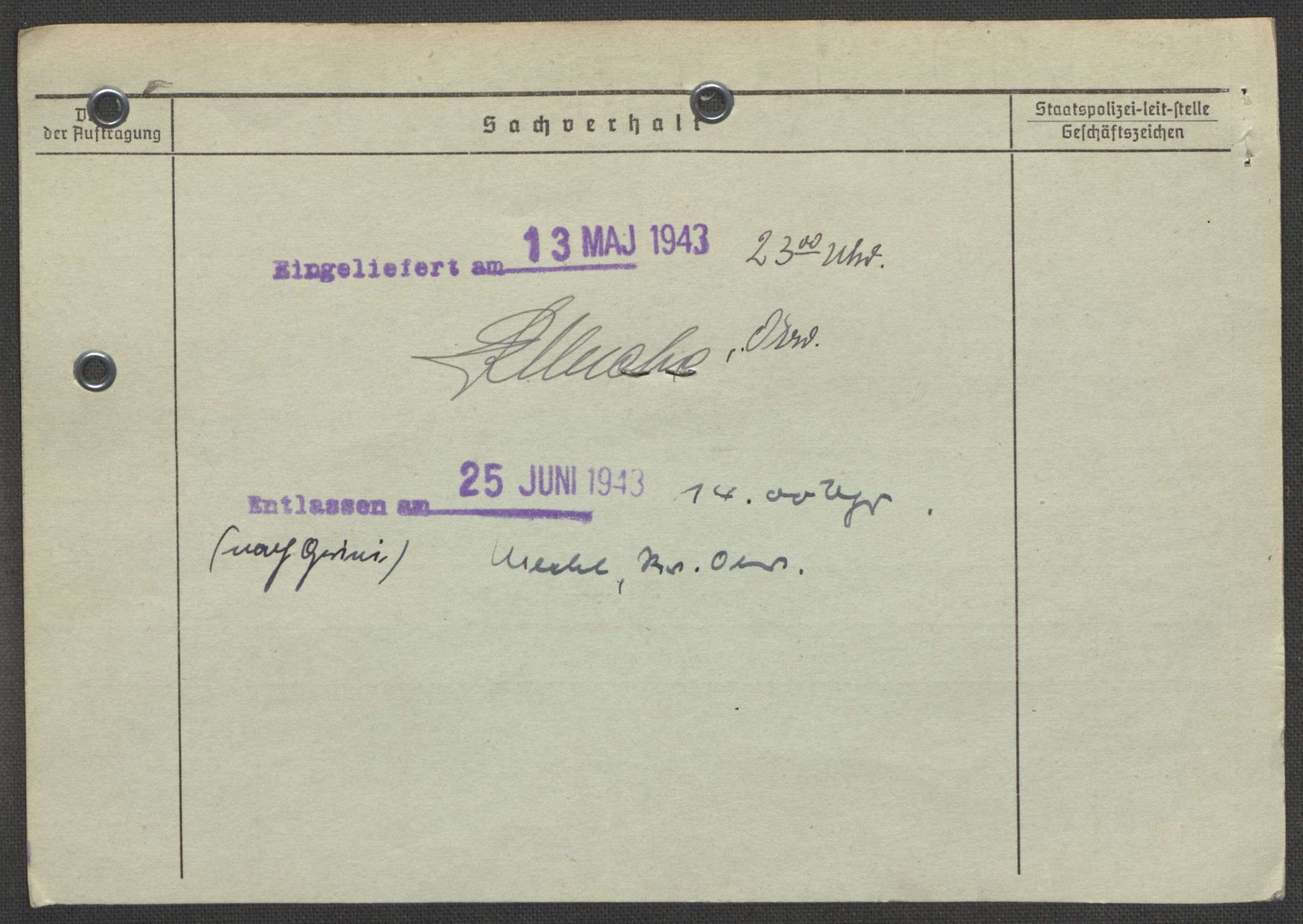 Befehlshaber der Sicherheitspolizei und des SD, RA/RAFA-5969/E/Ea/Eaa/L0010: Register over norske fanger i Møllergata 19: Sø-Å, 1940-1945, p. 567