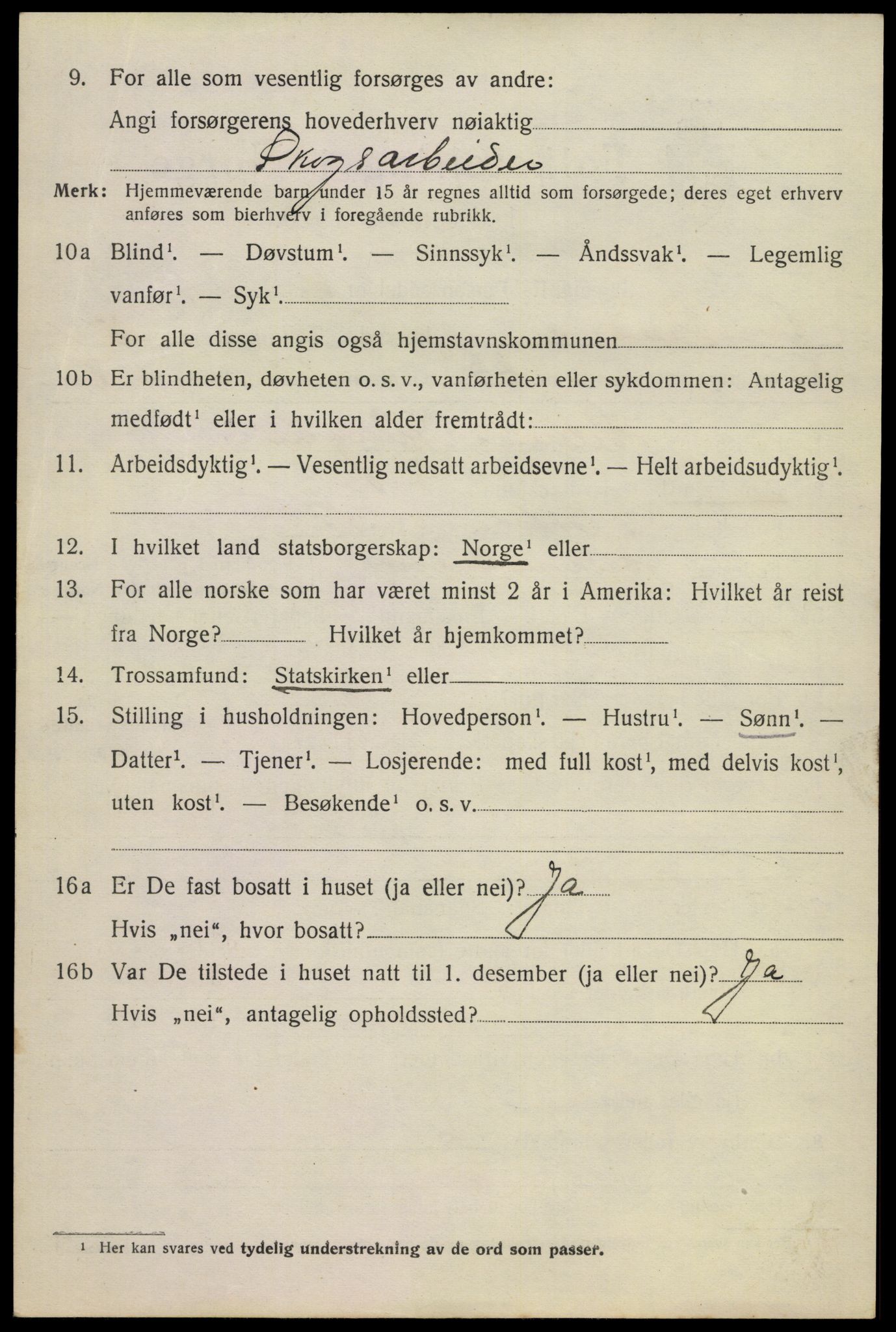 SAKO, 1920 census for Øvre Sandsvær, 1920, p. 3175