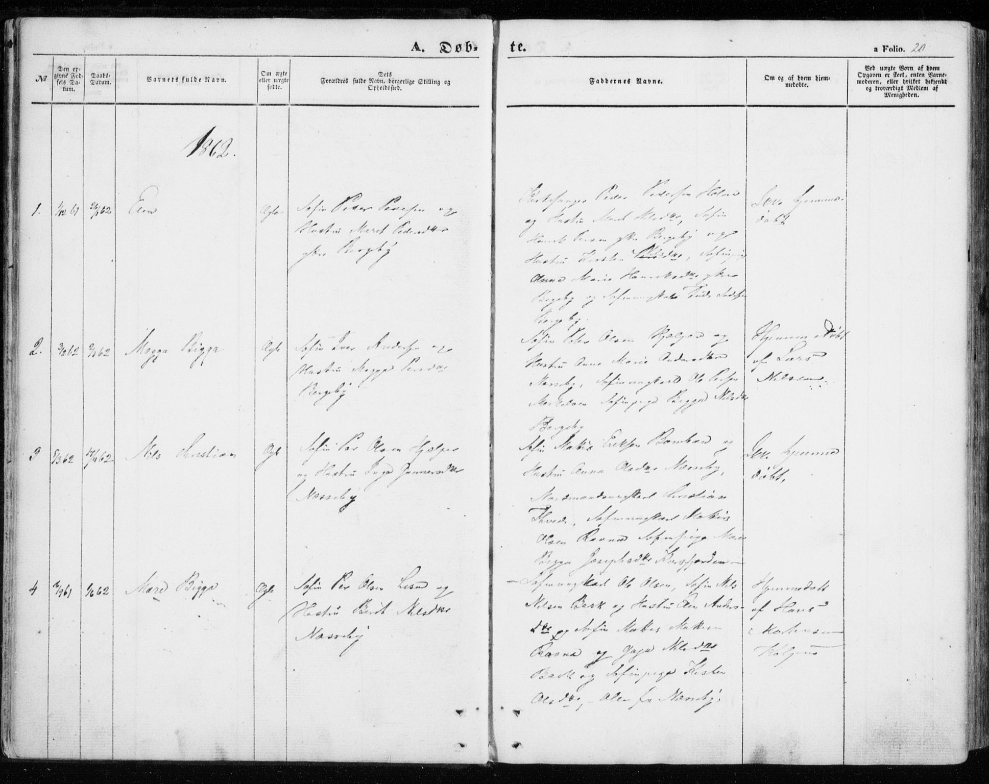 Nesseby sokneprestkontor, SATØ/S-1330/H/Ha/L0002kirke: Parish register (official) no. 2, 1856-1864, p. 20