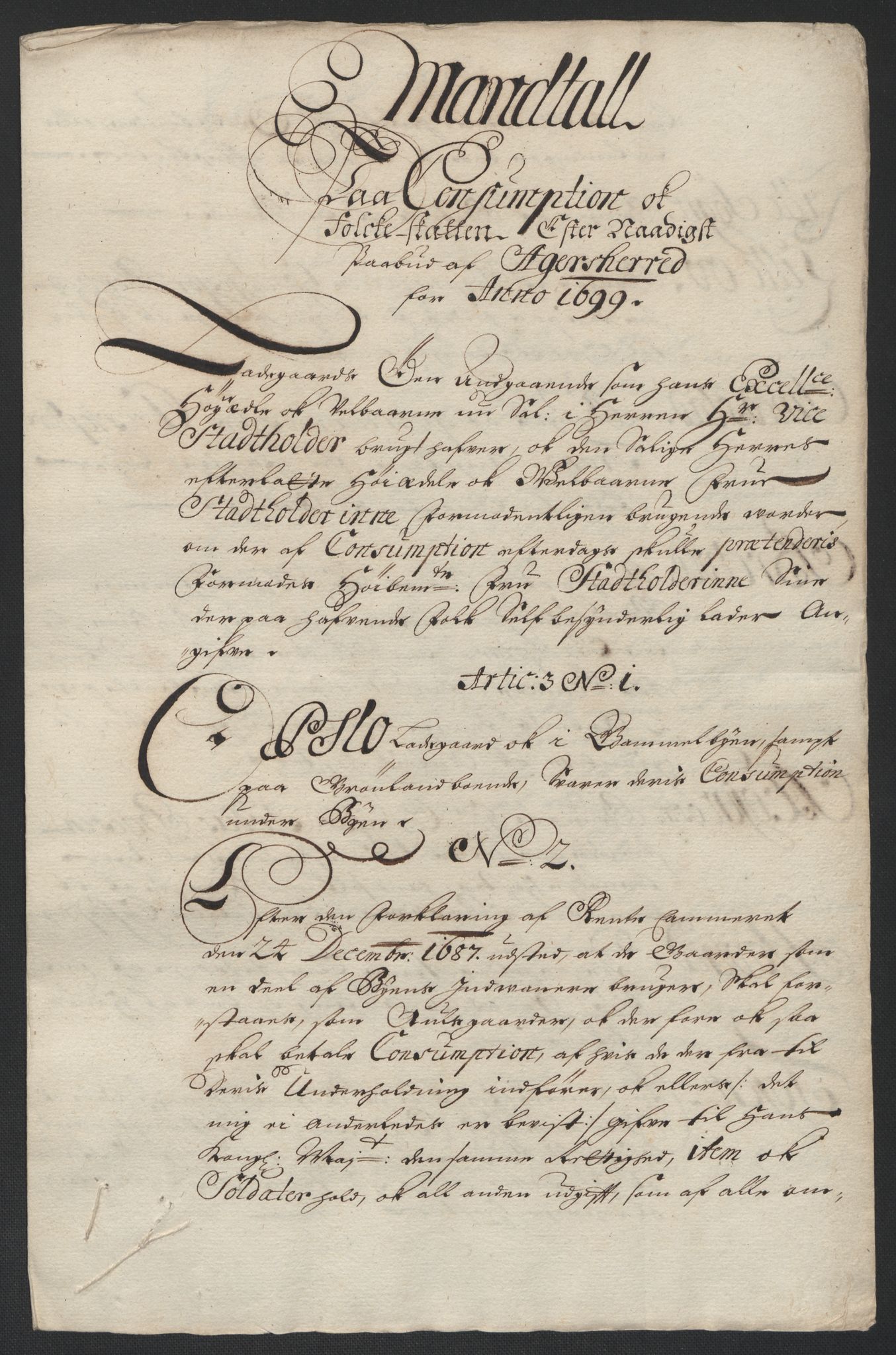 Rentekammeret inntil 1814, Reviderte regnskaper, Fogderegnskap, AV/RA-EA-4092/R10/L0442: Fogderegnskap Aker og Follo, 1699, p. 229