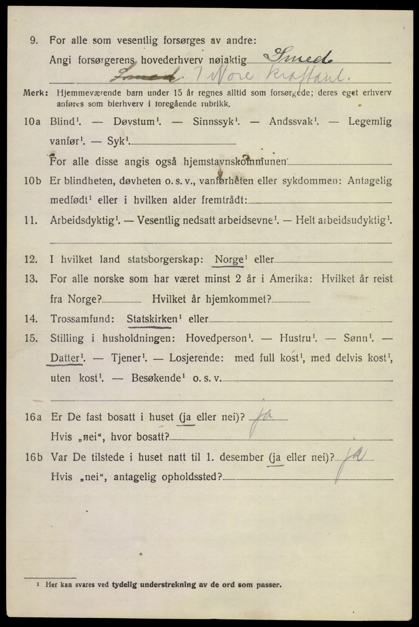 SAKO, 1920 census for Nore, 1920, p. 3977