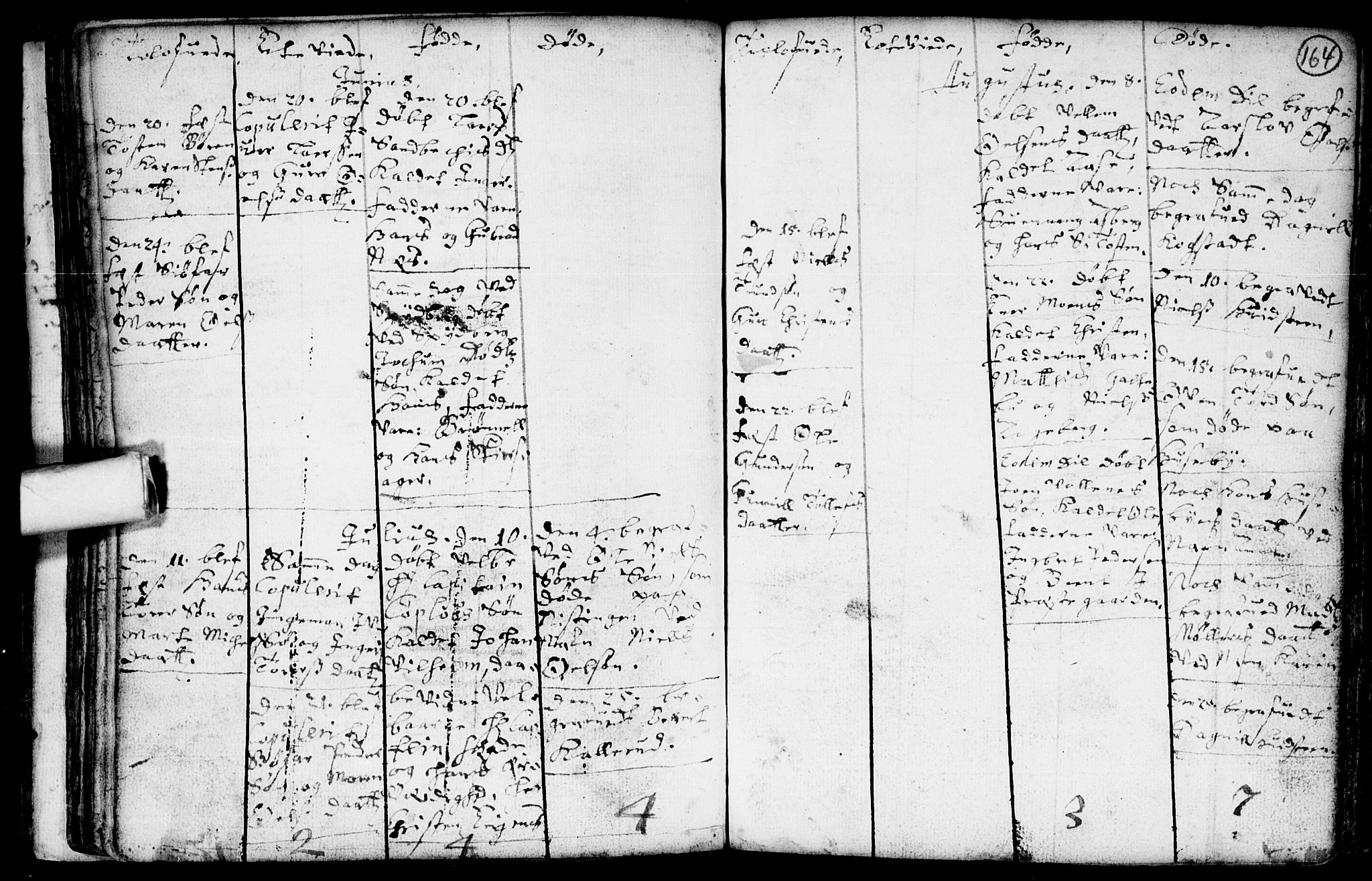 Spydeberg prestekontor Kirkebøker, AV/SAO-A-10924/F/Fa/L0001: Parish register (official) no. I 1, 1696-1738, p. 164