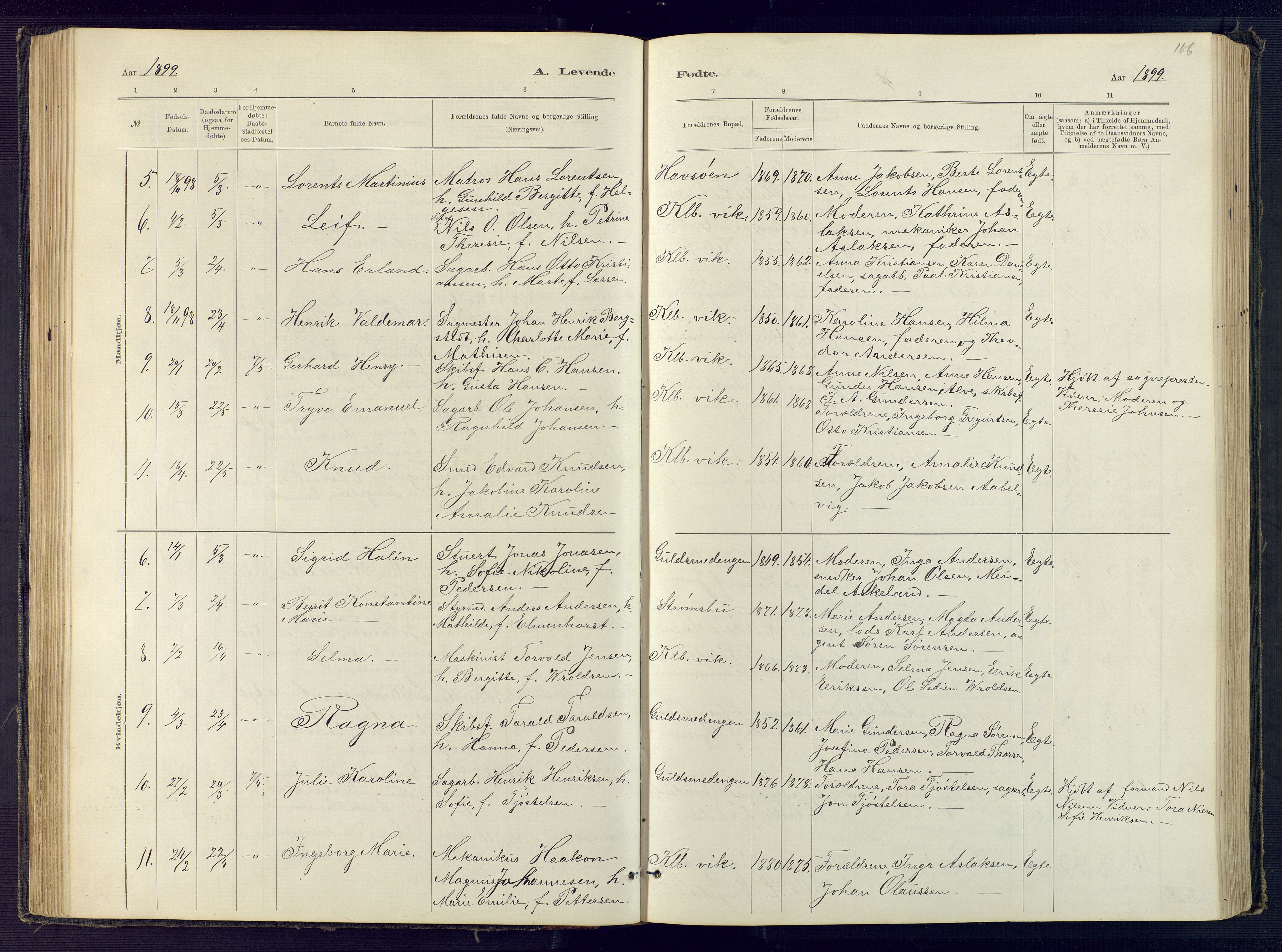 Hisøy sokneprestkontor, AV/SAK-1111-0020/F/Fb/L0003: Parish register (copy) no. B 3, 1885-1905, p. 106