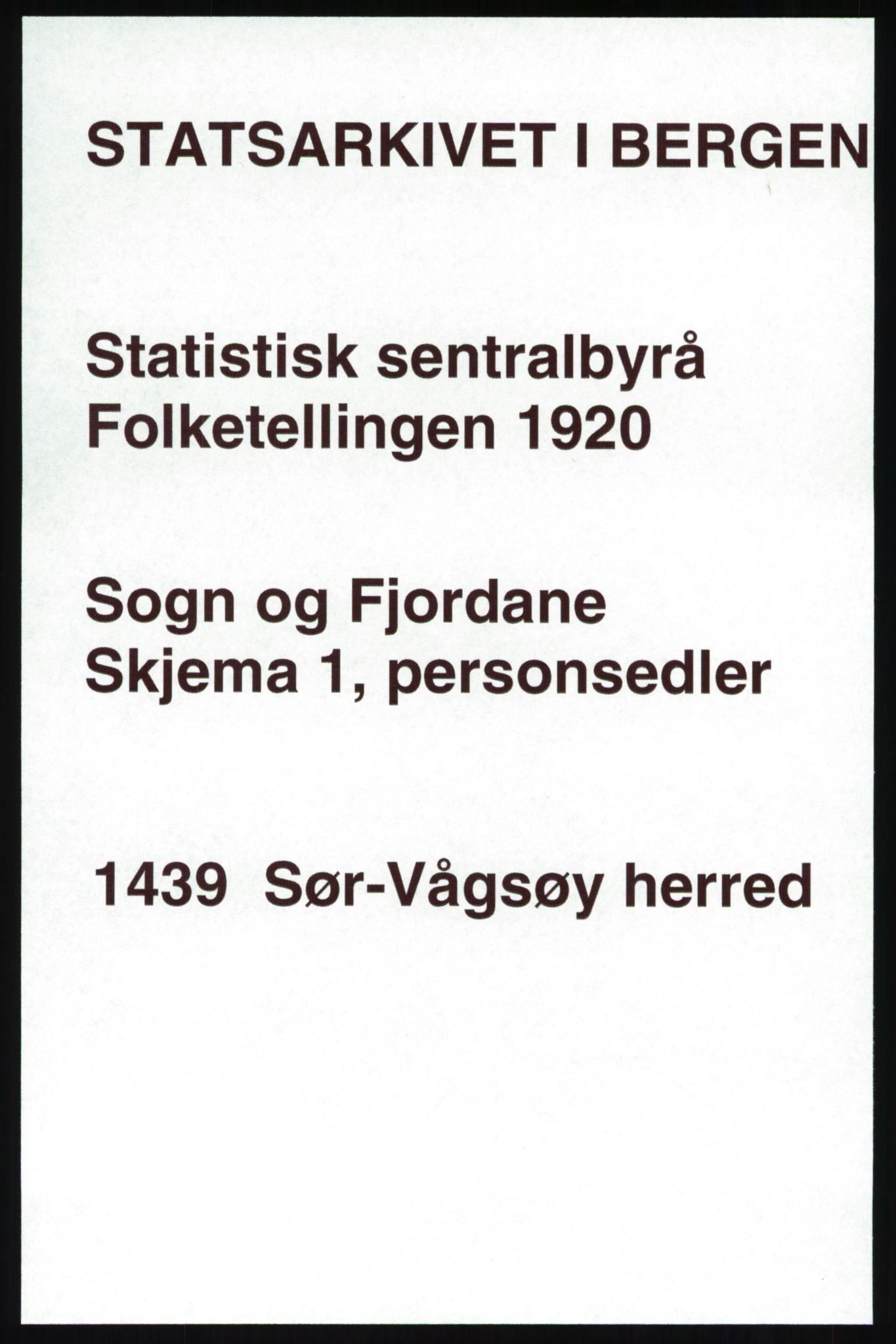 SAB, 1920 census for Sør-Vågsøy, 1920, p. 576