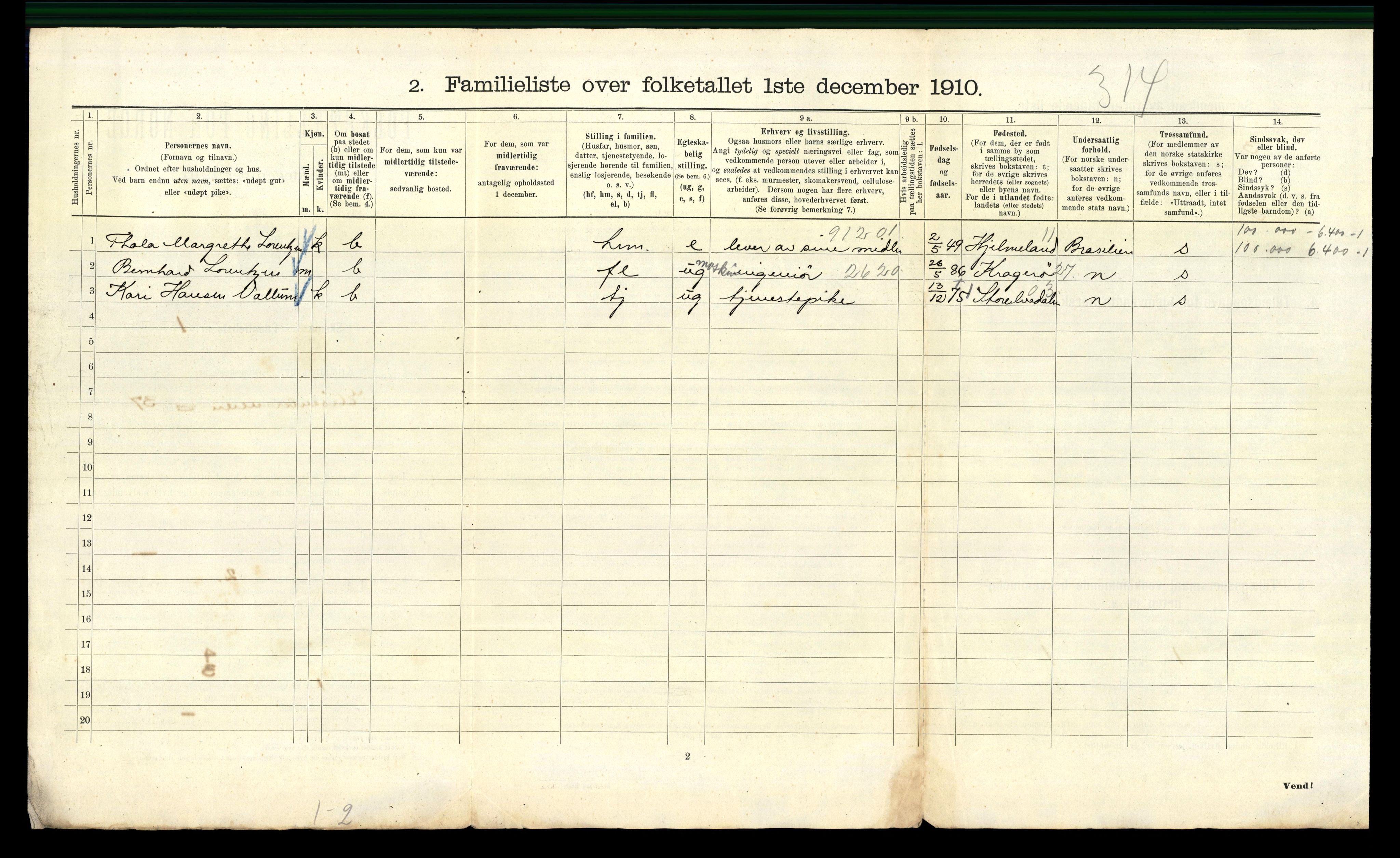 RA, 1910 census for Kristiania, 1910, p. 19956