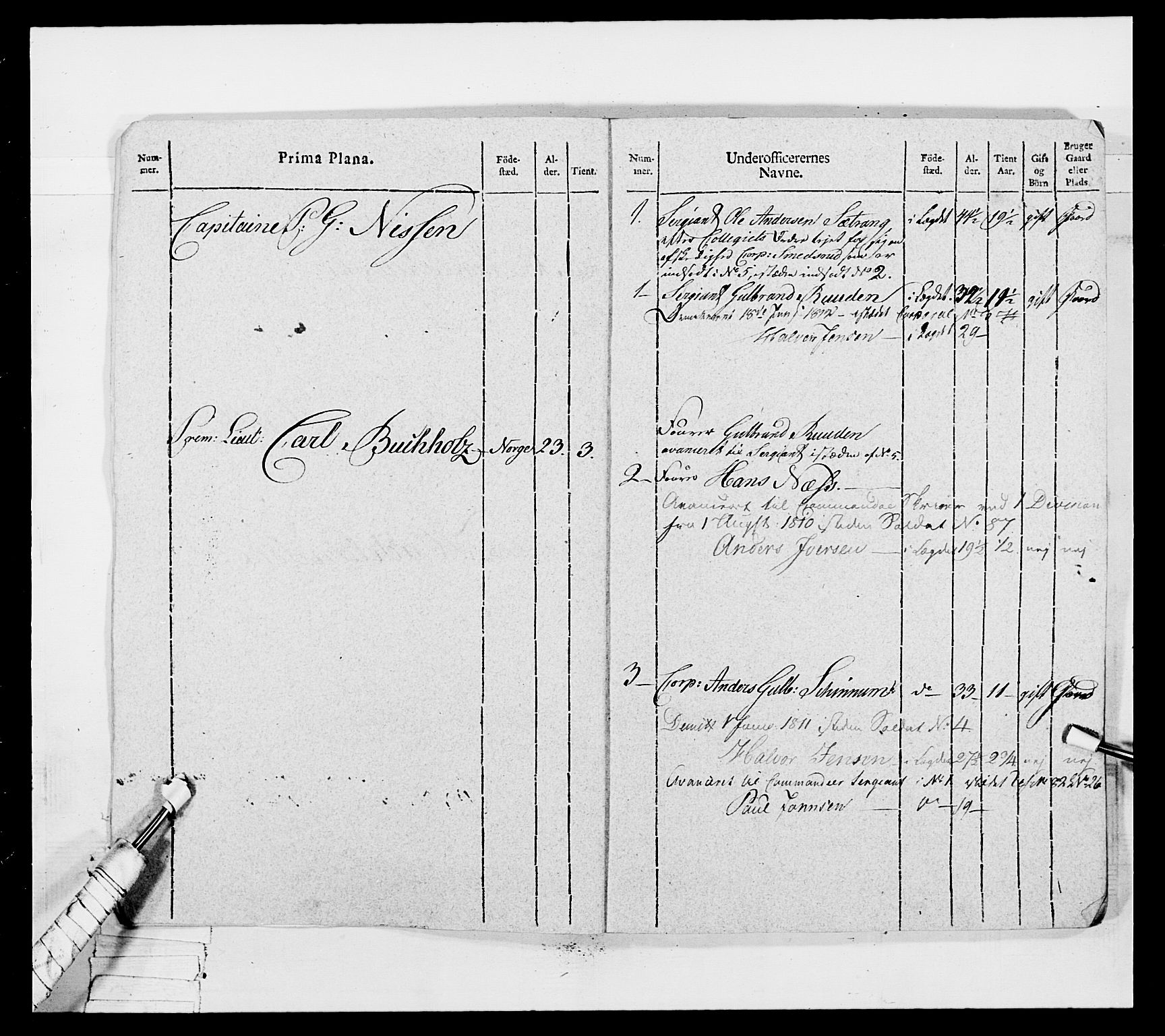 Generalitets- og kommissariatskollegiet, Det kongelige norske kommissariatskollegium, AV/RA-EA-5420/E/Eh/L0042: 1. Akershusiske nasjonale infanteriregiment, 1810, p. 156