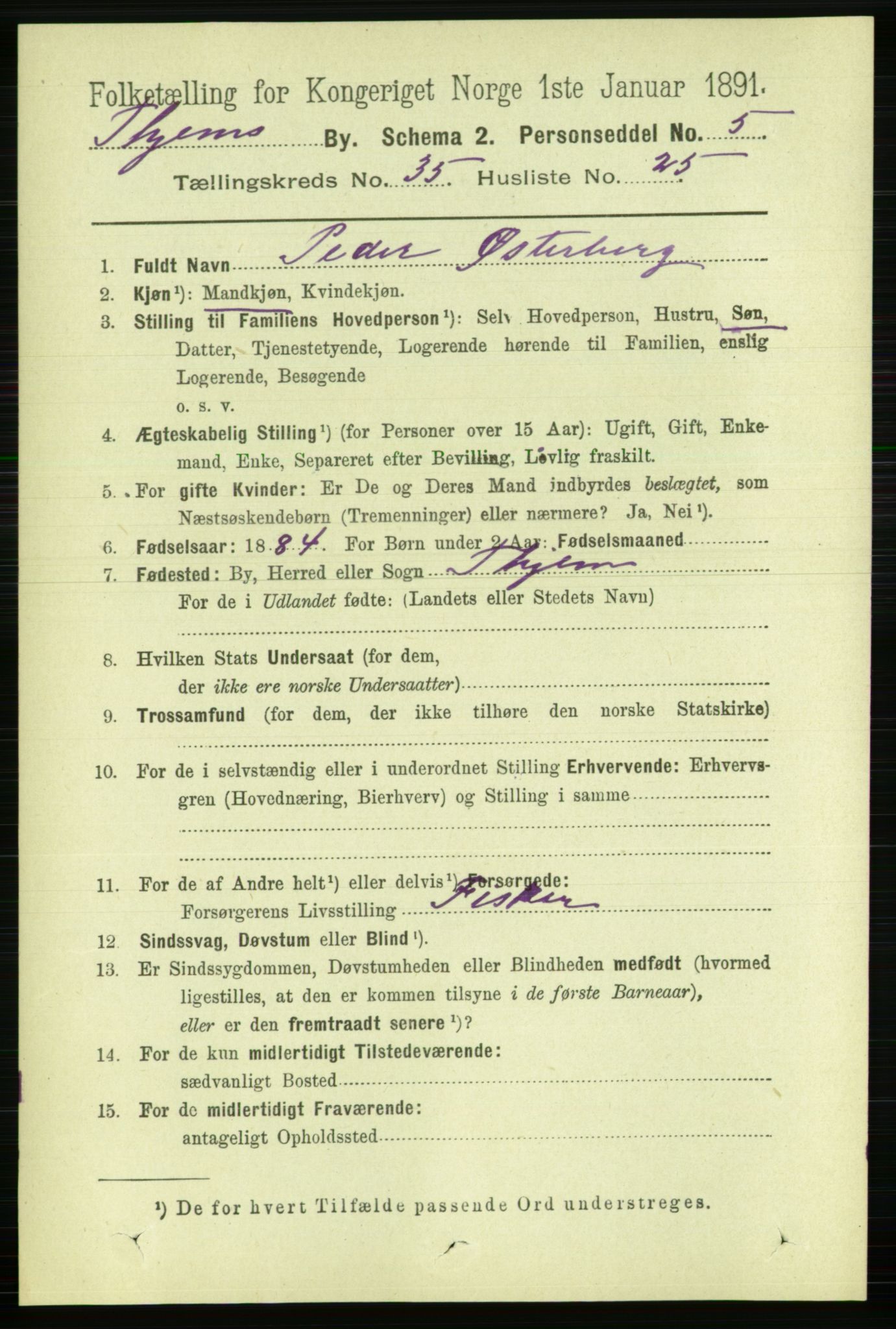 RA, 1891 census for 1601 Trondheim, 1891, p. 26660