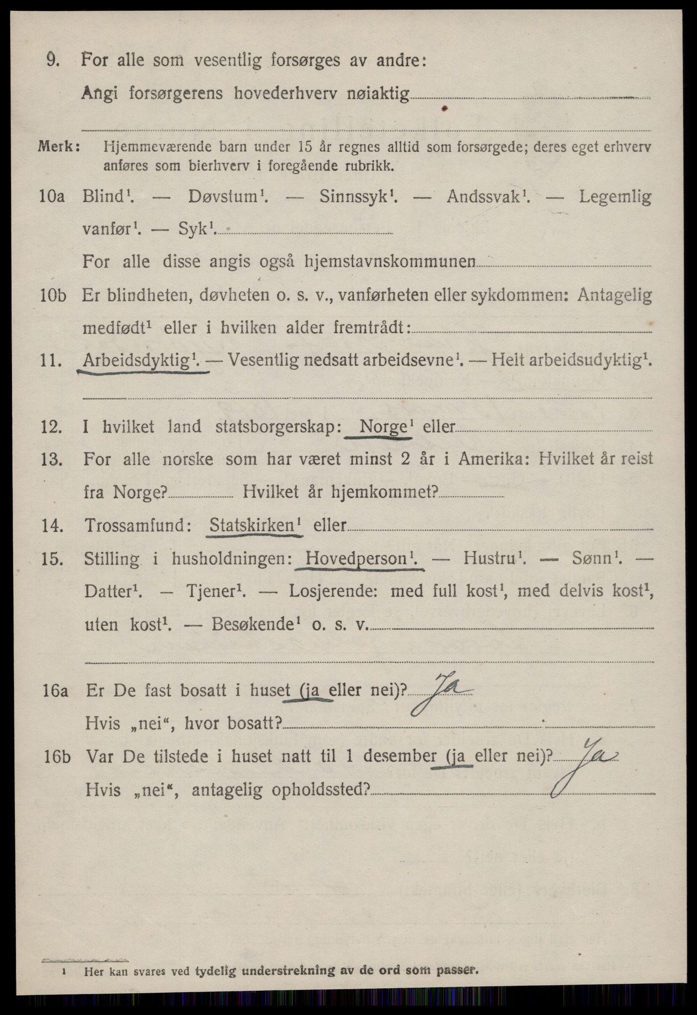 SAT, 1920 census for Hareid, 1920, p. 4938