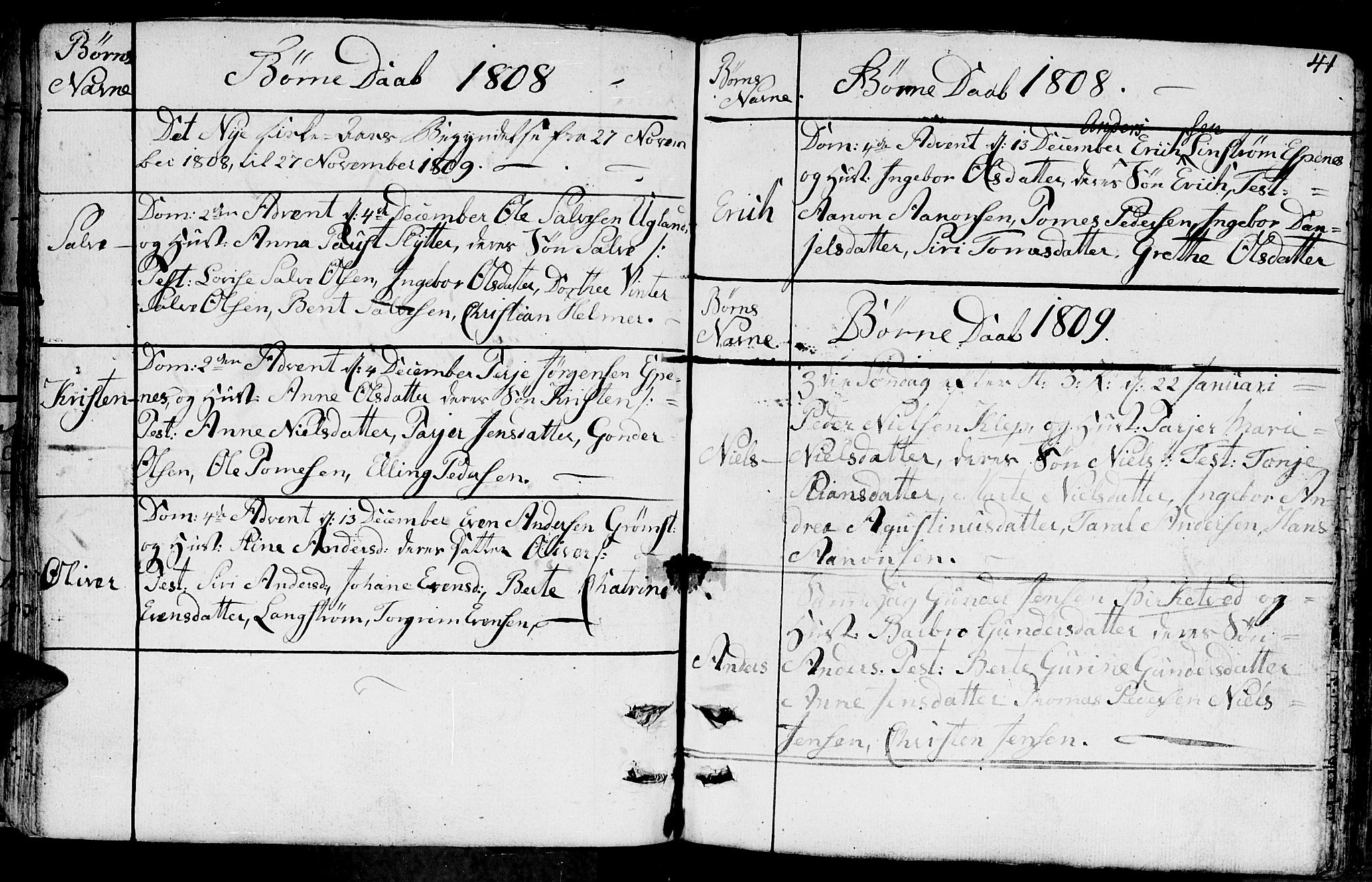 Fjære sokneprestkontor, SAK/1111-0011/F/Fb/L0006: Parish register (copy) no. B 6, 1803-1817, p. 41