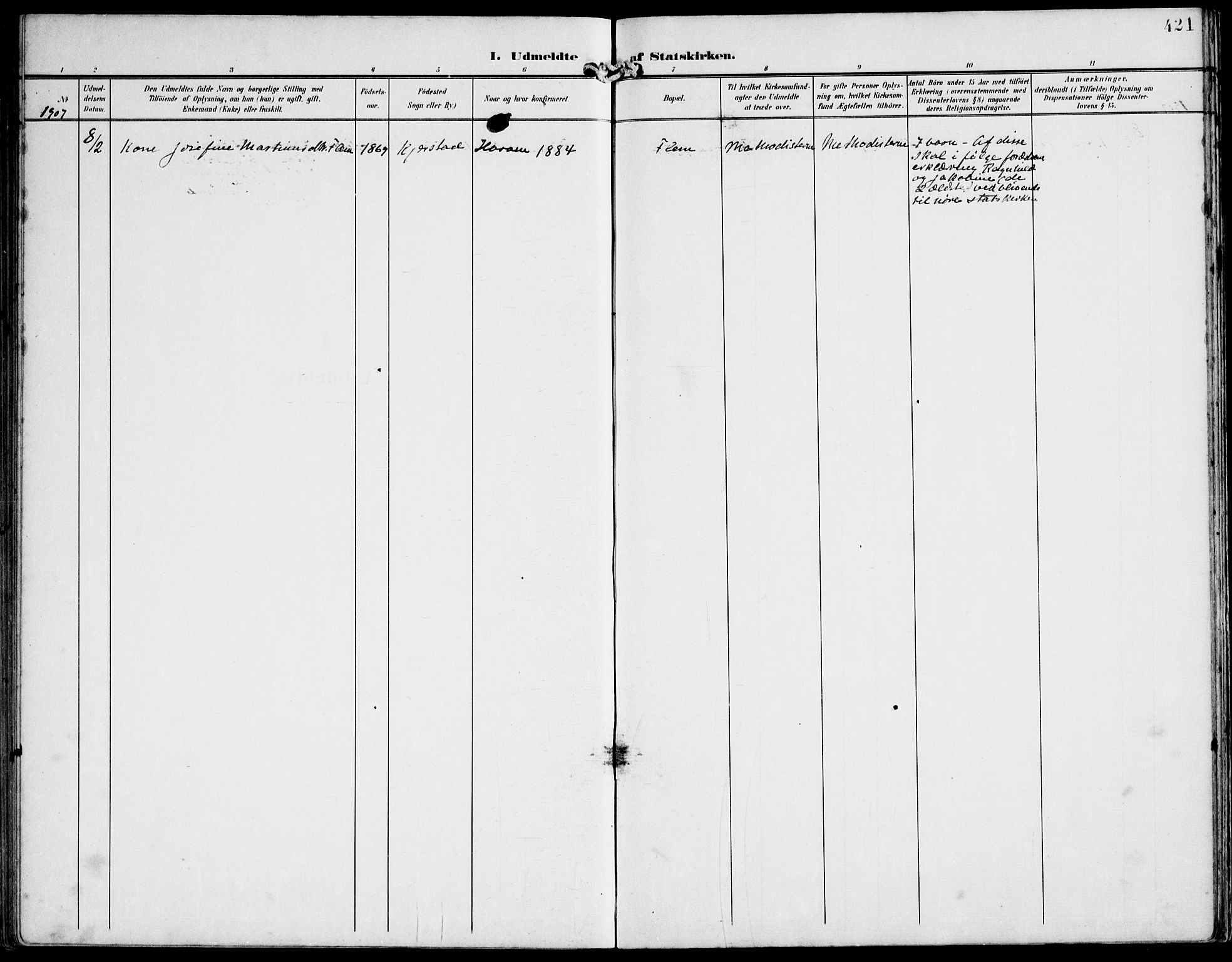 Ministerialprotokoller, klokkerbøker og fødselsregistre - Møre og Romsdal, AV/SAT-A-1454/536/L0511: Parish register (copy) no. 536C06, 1899-1944, p. 421