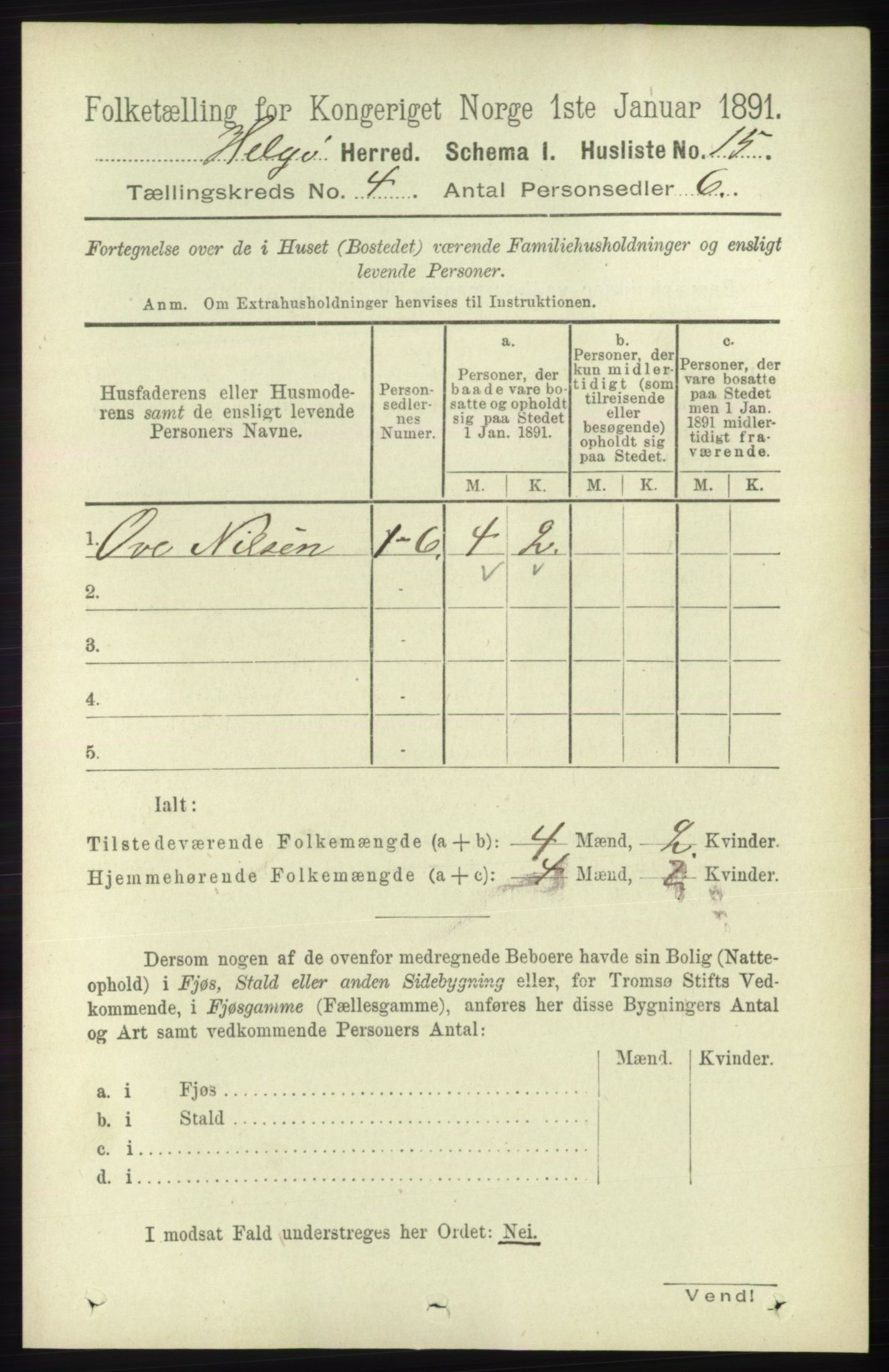 RA, 1891 census for 1935 Helgøy, 1891, p. 991