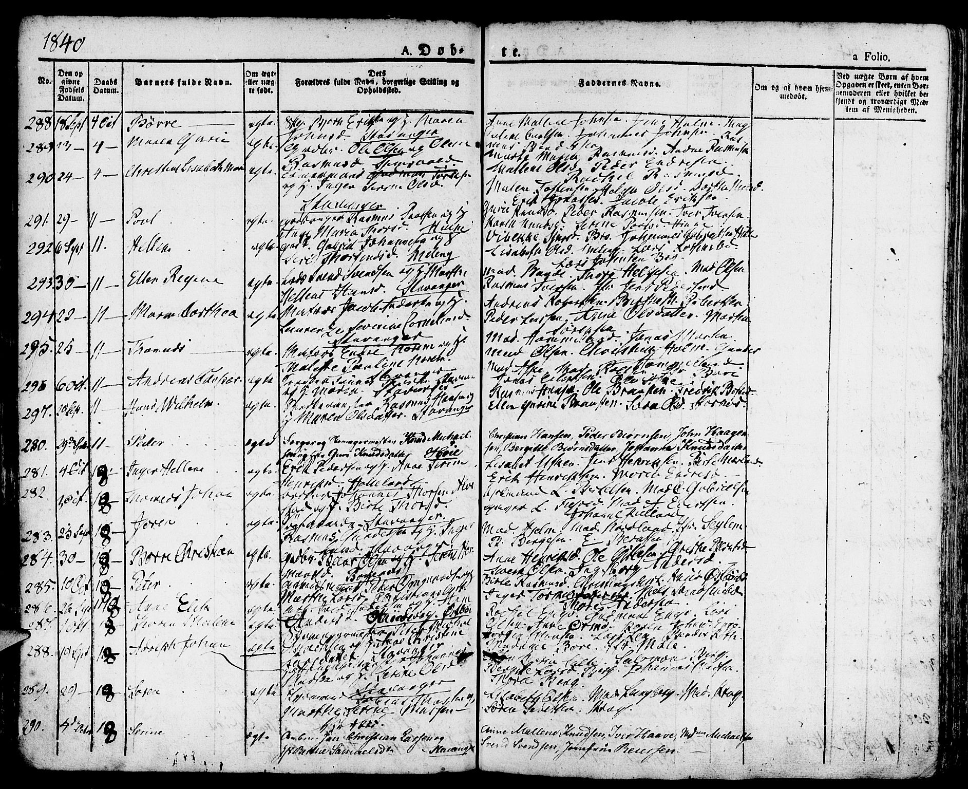 Domkirken sokneprestkontor, AV/SAST-A-101812/001/30/30BA/L0011: Parish register (official) no. A 11, 1832-1856