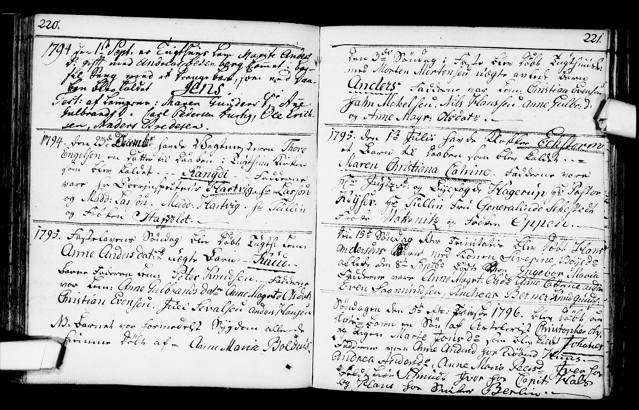 Kristiania tukthusprest Kirkebøker, SAO/A-10881/F/Fa/L0001: Parish register (official) no. 1, 1758-1828, p. 220-221