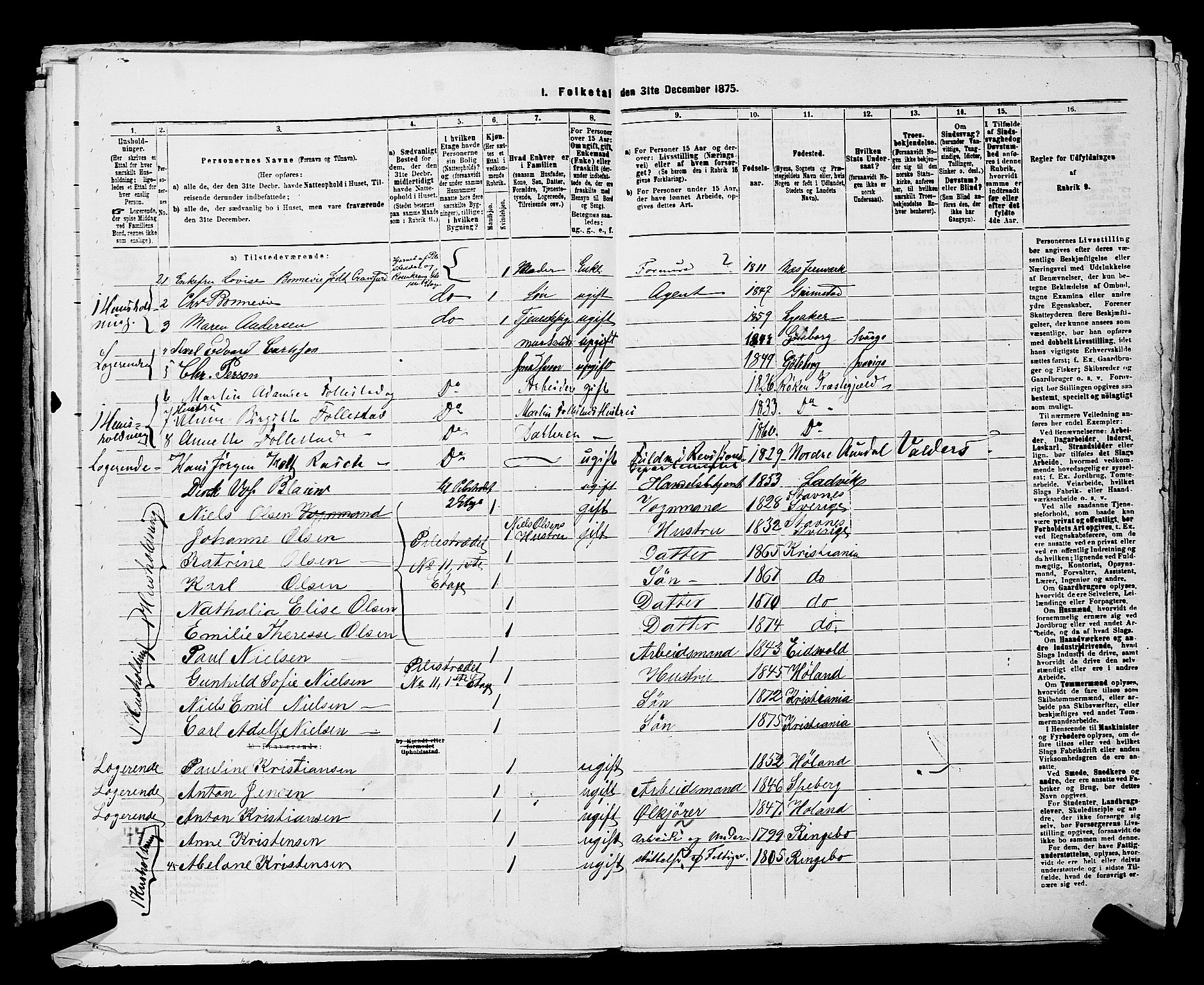 RA, 1875 census for 0301 Kristiania, 1875, p. 3389