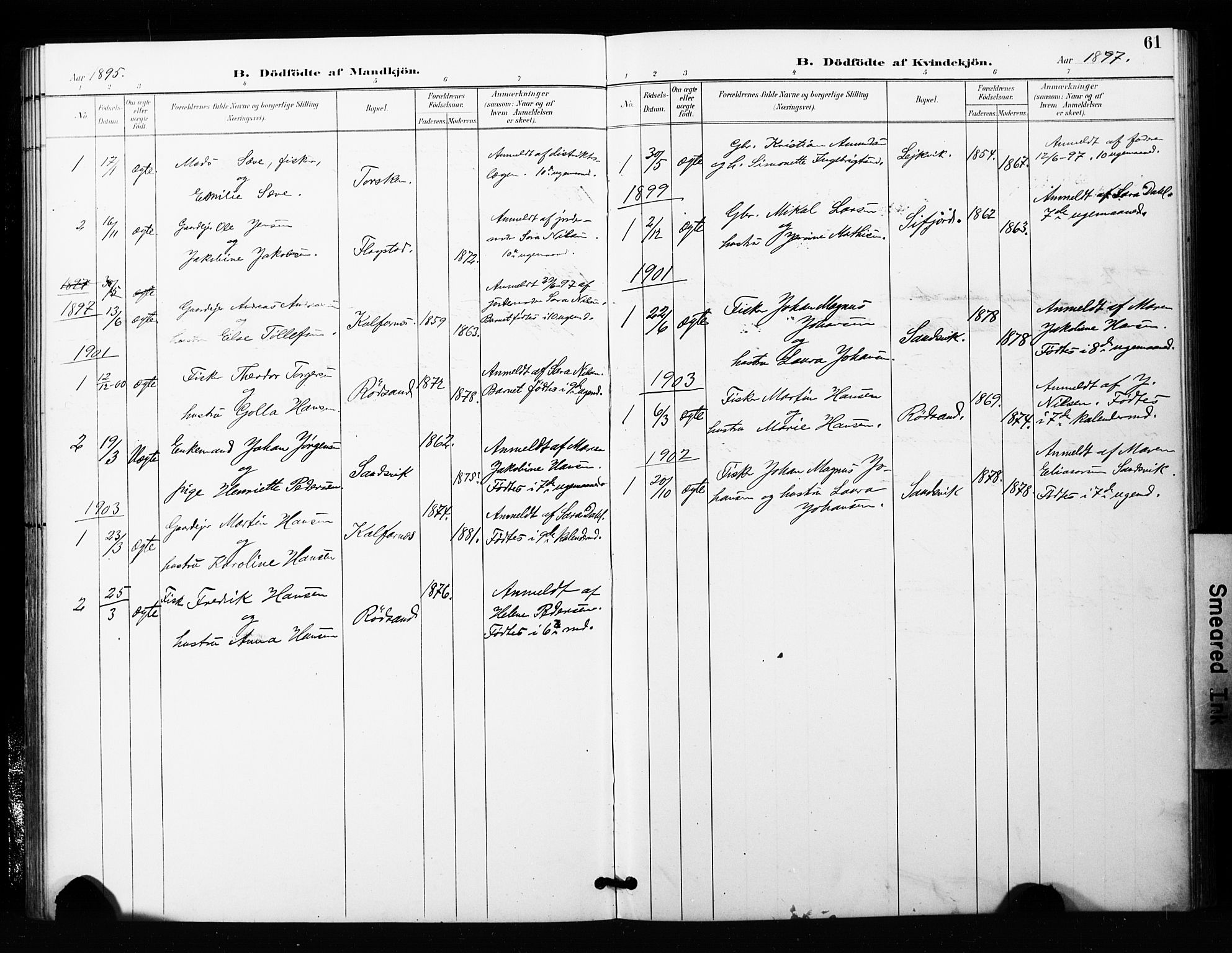 Berg sokneprestkontor, SATØ/S-1318/G/Ga/Gaa/L0006kirke: Parish register (official) no. 6, 1894-1904, p. 61