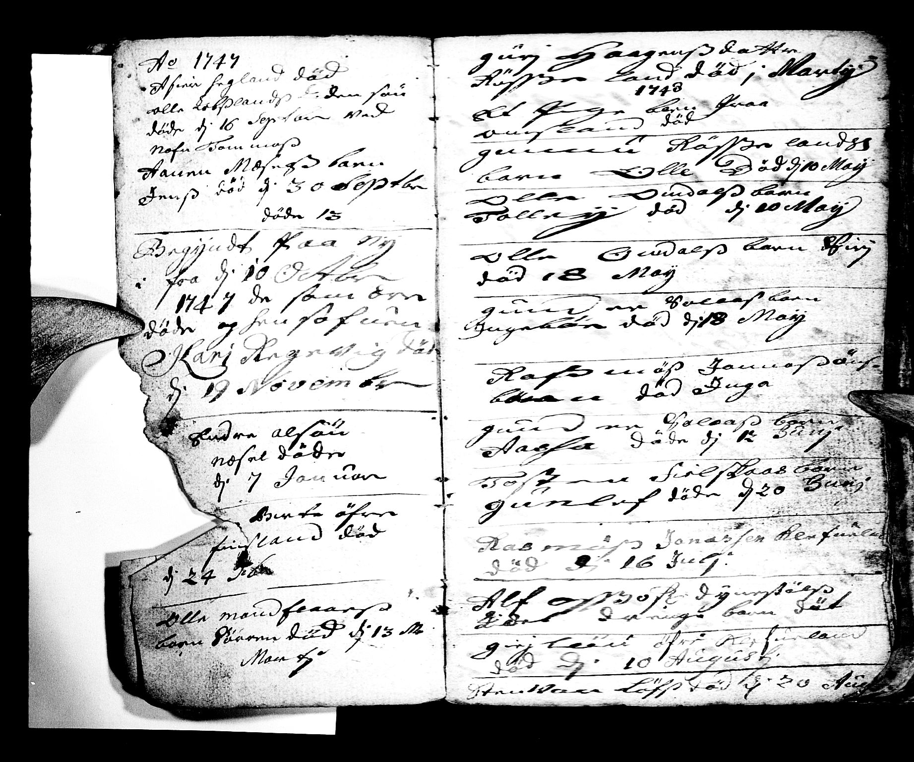 Bjelland sokneprestkontor, SAK/1111-0005/F/Fb/Fbb/L0001: Parish register (copy) no. B 1, 1732-1782, p. 24